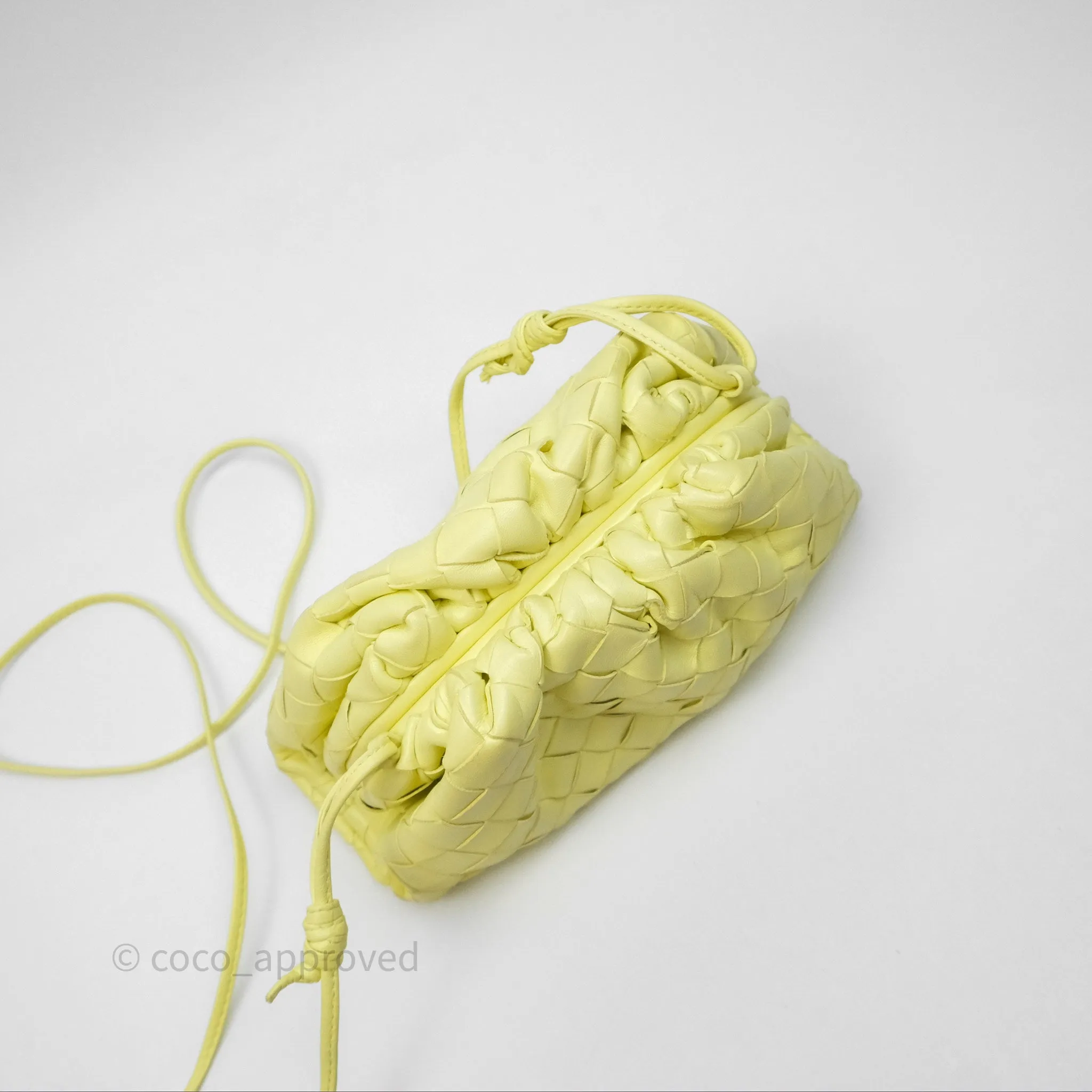Bottega Veneta Nappa Intrecciato The Mini Pouch Yellow
