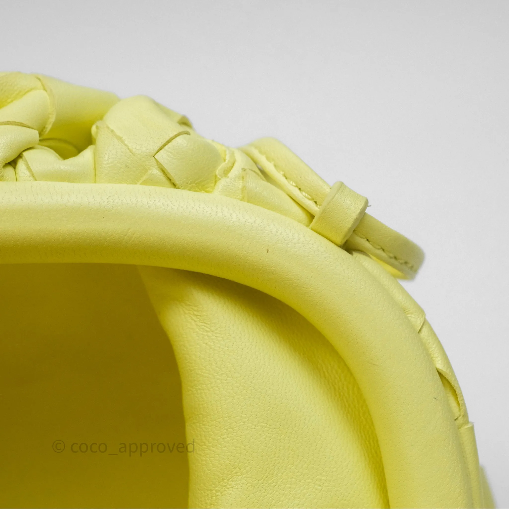 Bottega Veneta Nappa Intrecciato The Mini Pouch Yellow