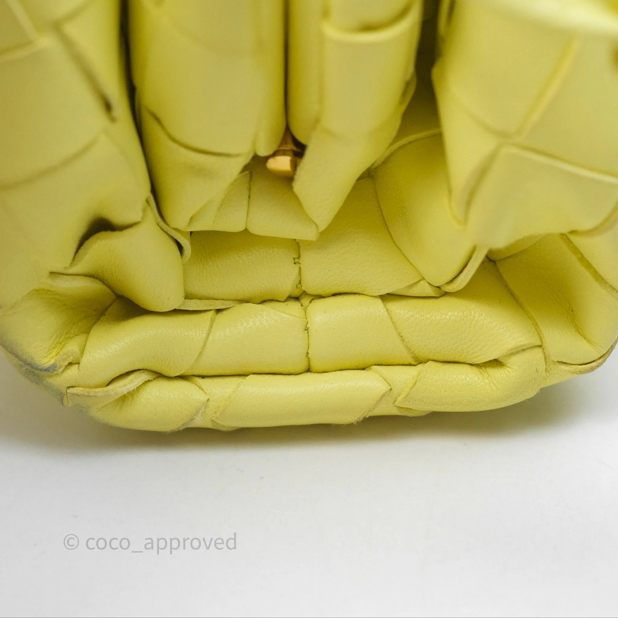 Bottega Veneta Nappa Intrecciato The Mini Pouch Yellow