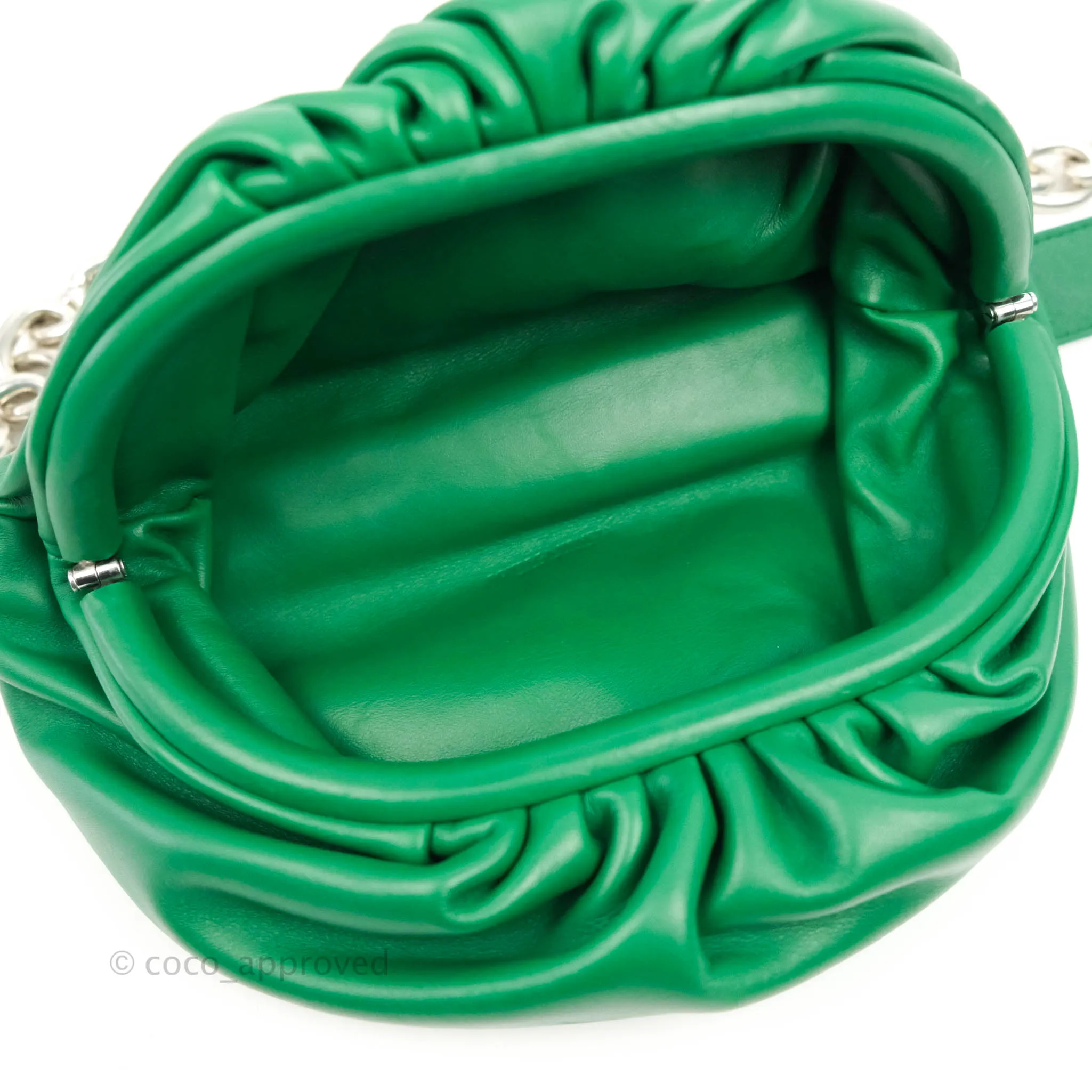 Bottega Veneta Nappa The Belt Chain Pouch Green