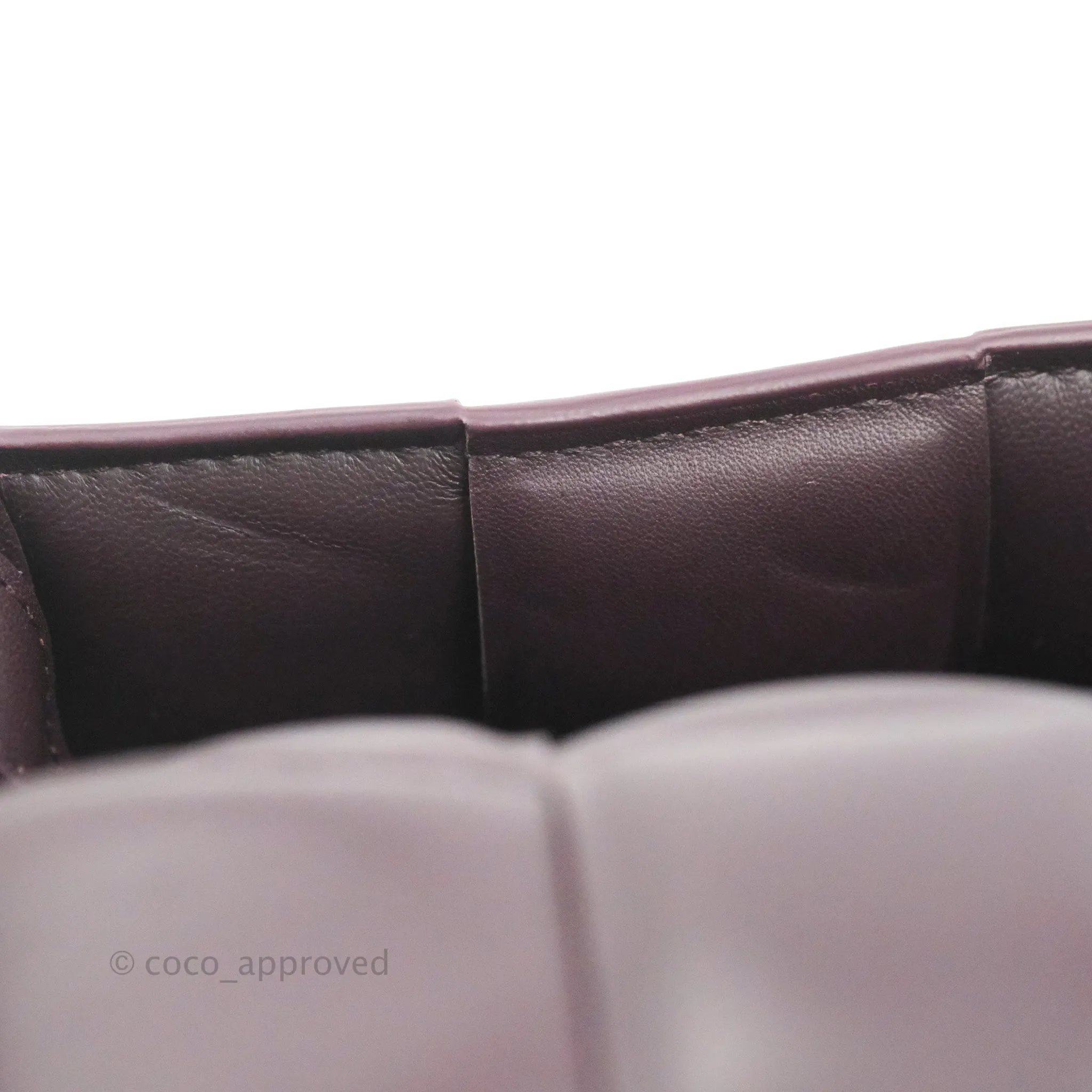 Bottega Veneta Padded Cassette Shoulder Bag Grape Lambskin Gold Hardware
