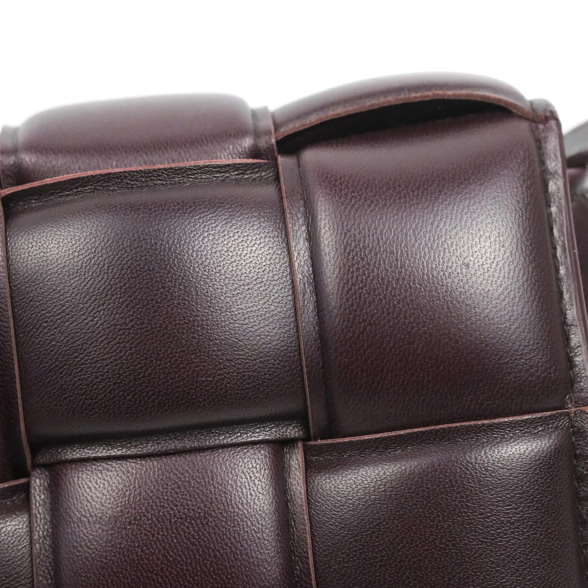 Bottega Veneta Padded Cassette Shoulder Bag Grape Lambskin Gold Hardware