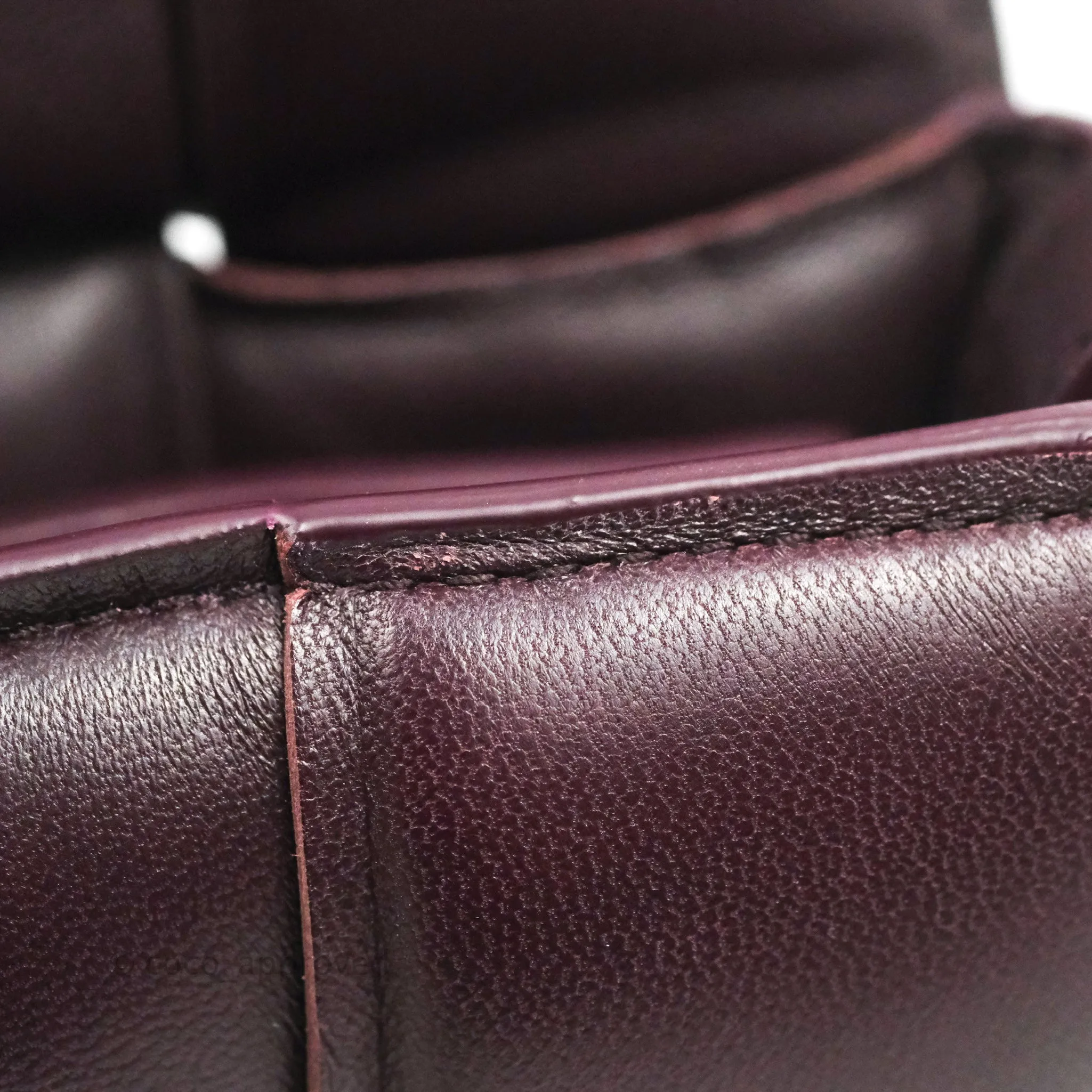 Bottega Veneta Padded Cassette Shoulder Bag Grape Lambskin Gold Hardware