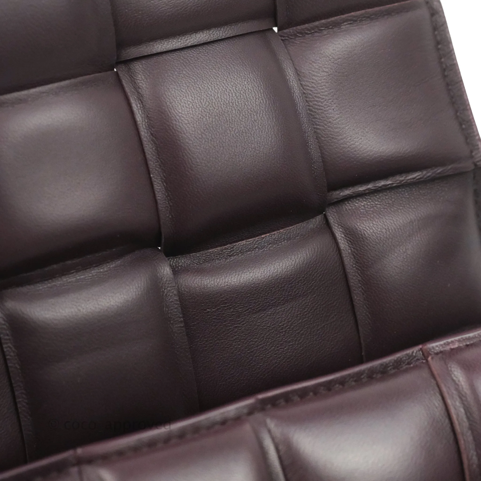 Bottega Veneta Padded Cassette Shoulder Bag Grape Lambskin Gold Hardware