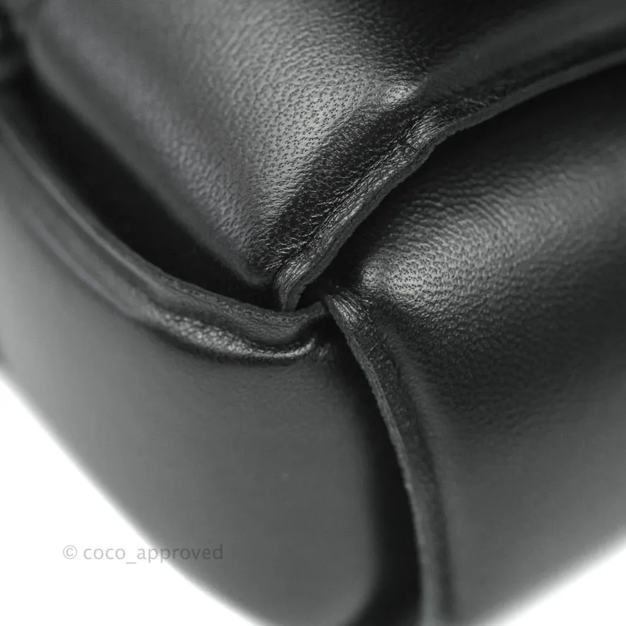 Bottega Veneta Padded Cassette Shoulder Bag Intrecciato Black Lambskin Gold Hardware