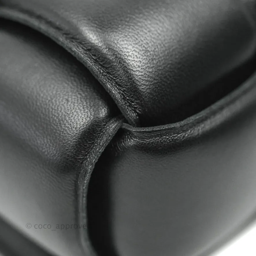 Bottega Veneta Padded Cassette Shoulder Bag Intrecciato Black Lambskin Gold Hardware