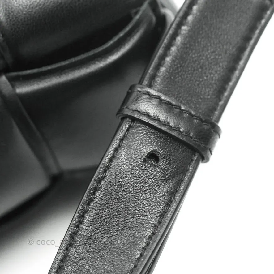 Bottega Veneta Padded Cassette Shoulder Bag Intrecciato Black Lambskin Gold Hardware