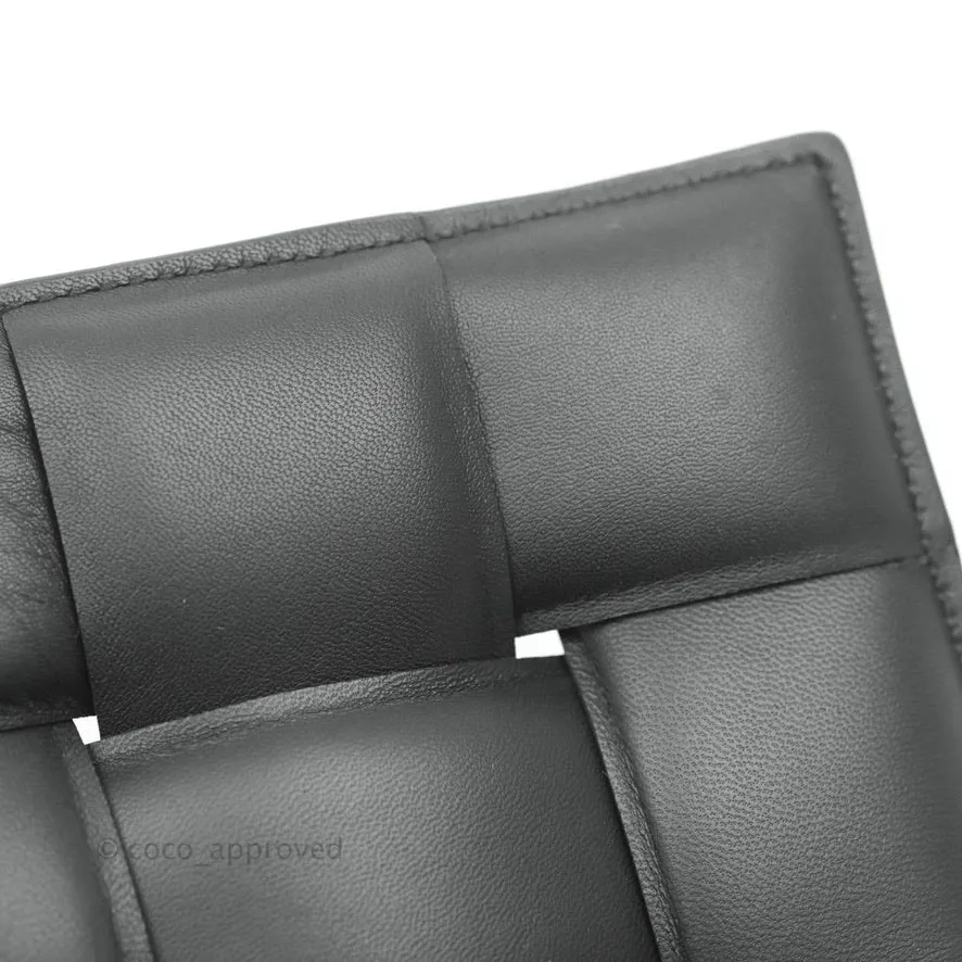 Bottega Veneta Padded Cassette Shoulder Bag Intrecciato Black Lambskin Gold Hardware