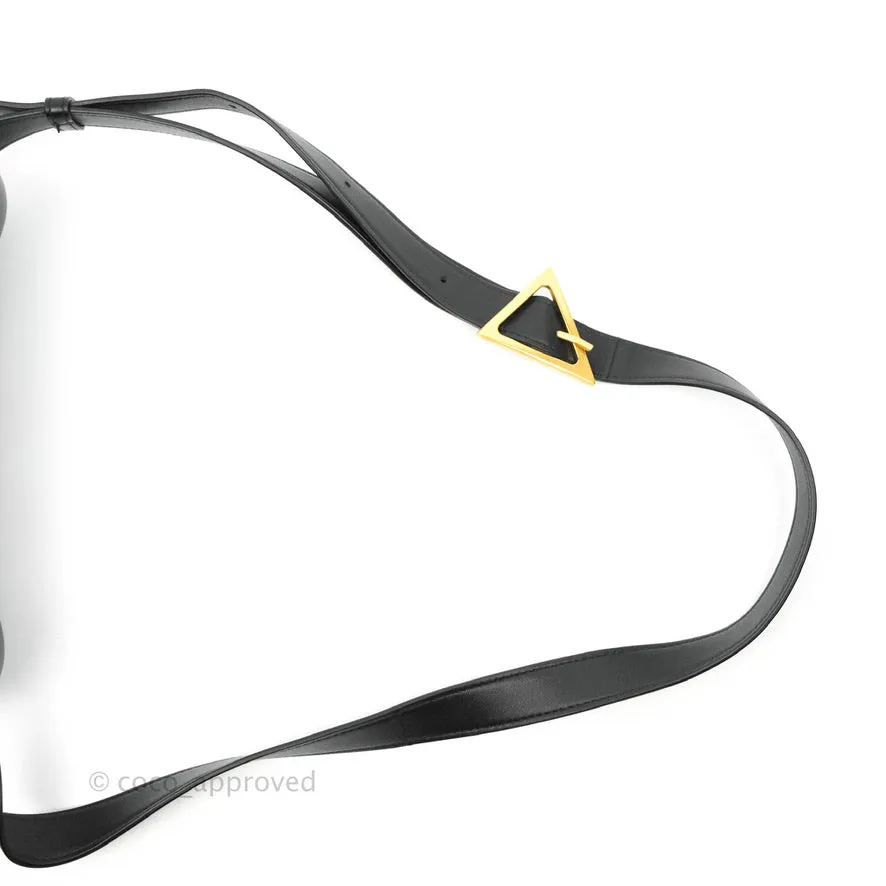 Bottega Veneta Padded Cassette Shoulder Bag Intrecciato Black Lambskin Gold Hardware