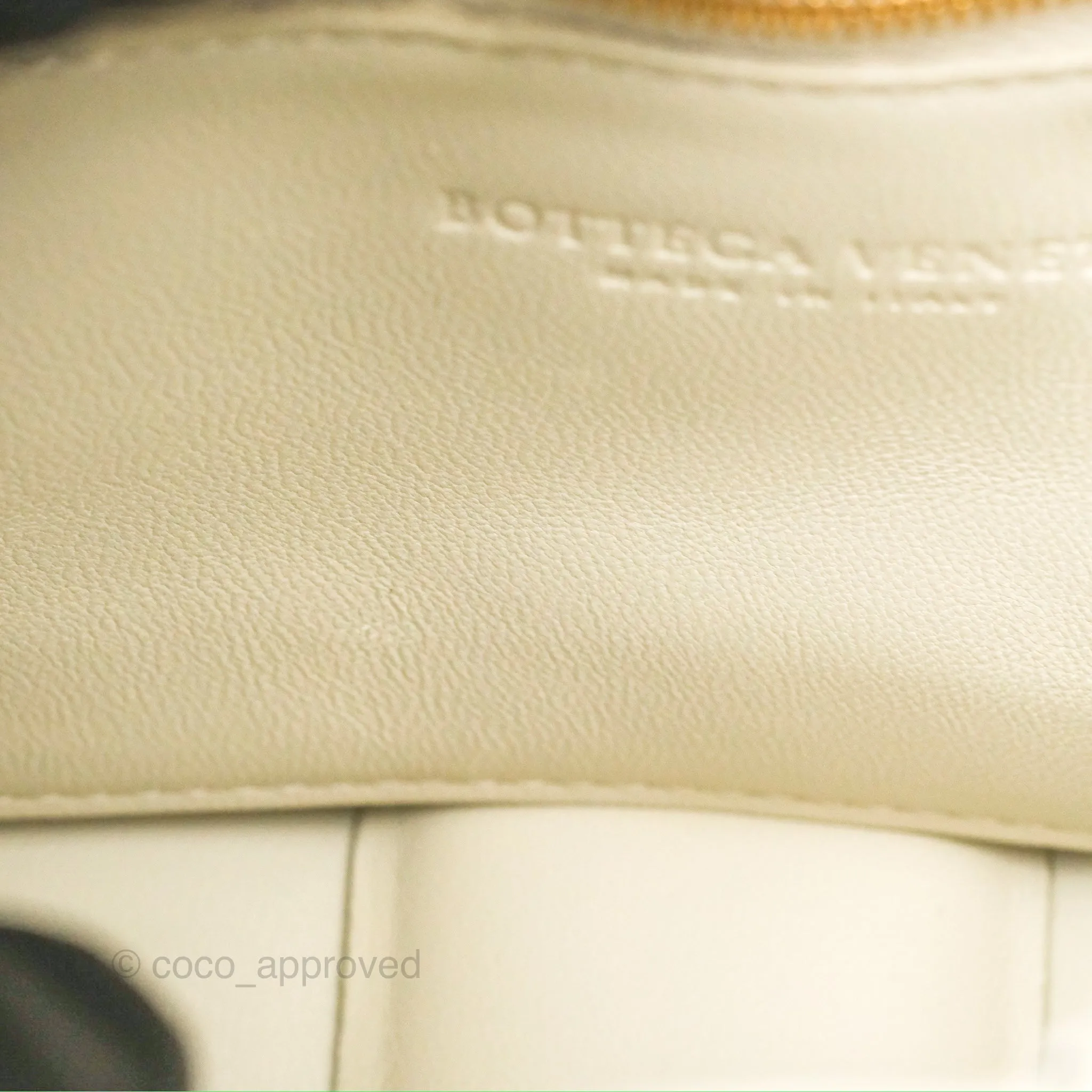 Bottega Veneta Padded Cassette Shoulder Bag Intrecciato Chalk Paper Calfskin
