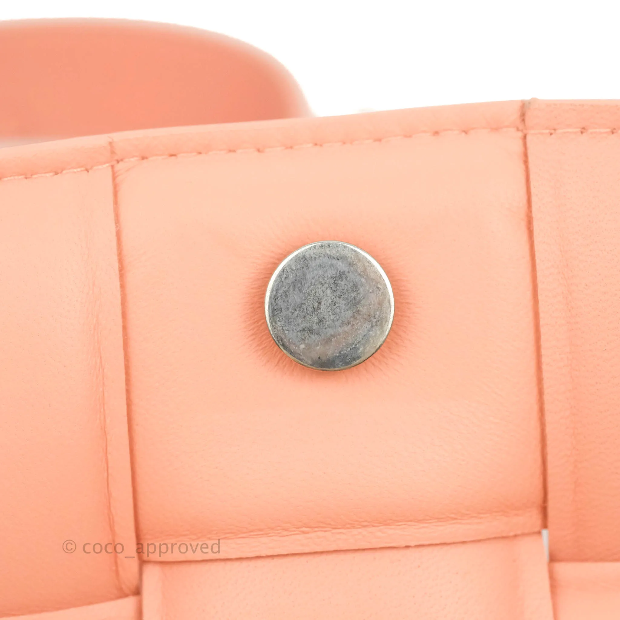 Bottega Veneta Padded Cassette Shoulder Bag Intrecciato Pink Lambskin Silver Hardware