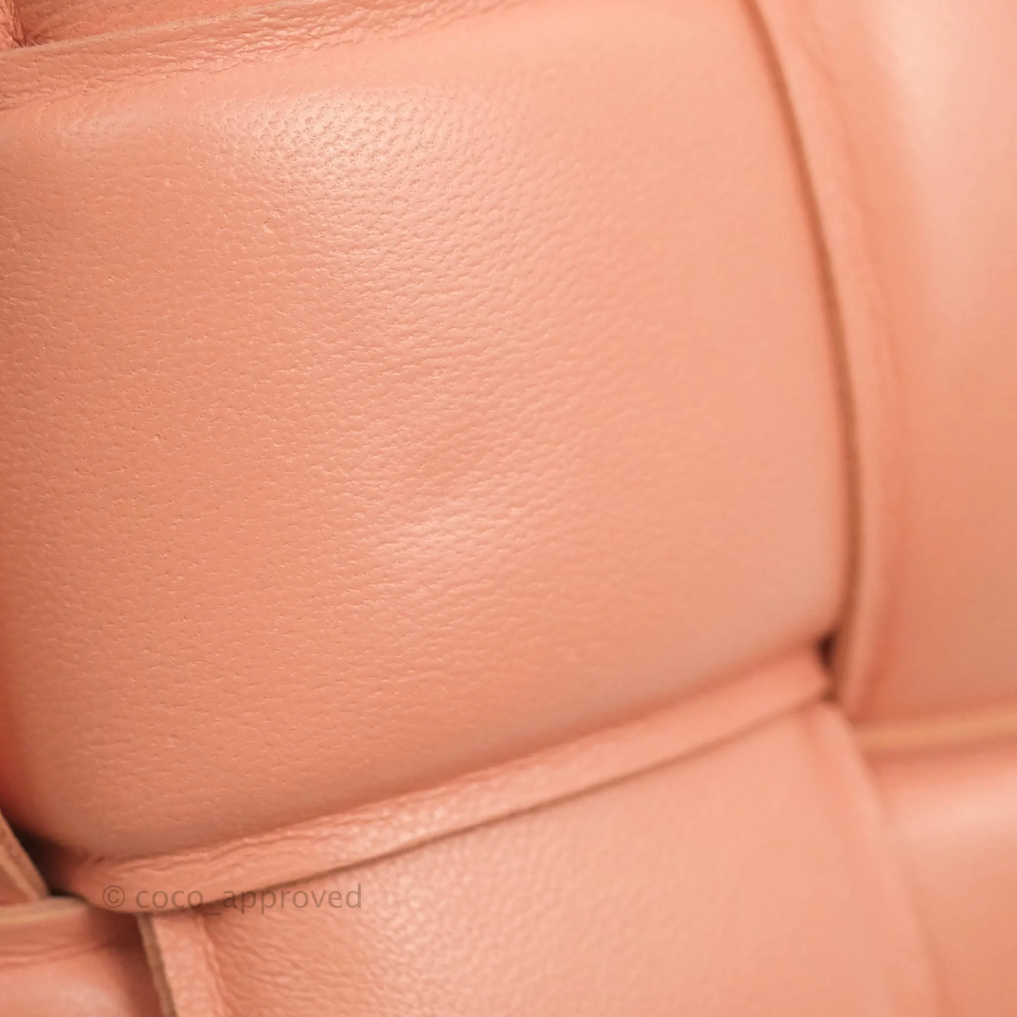 Bottega Veneta Padded Cassette Shoulder Bag Intrecciato Pink Lambskin Silver Hardware