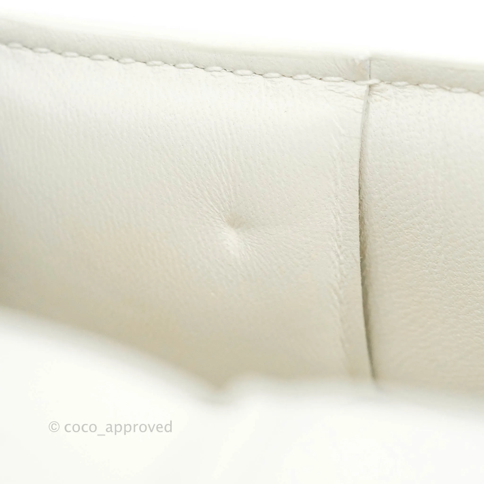 Bottega Veneta Padded Cassette Shoulder Bag Intrecciato White Lambskin Silver Hardware
