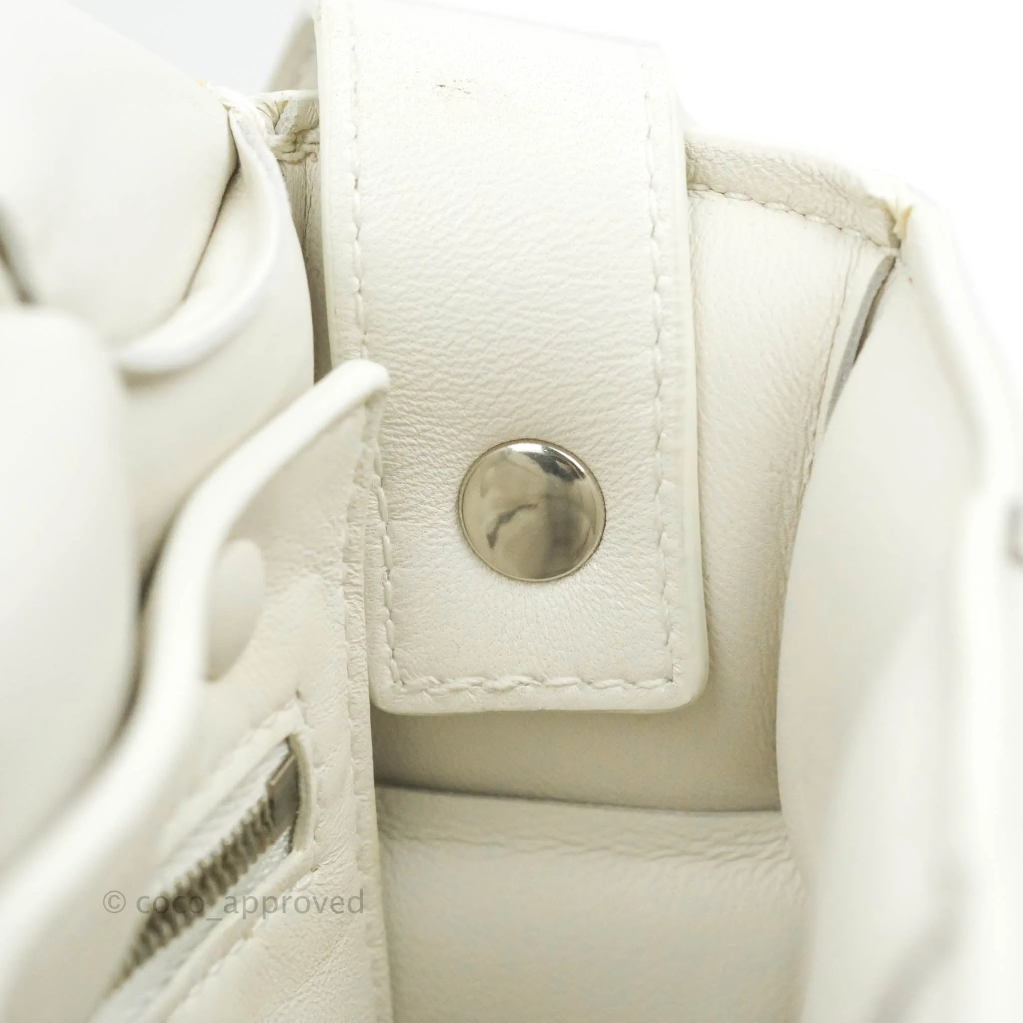Bottega Veneta Padded Cassette Shoulder Bag Intrecciato White Lambskin Silver Hardware