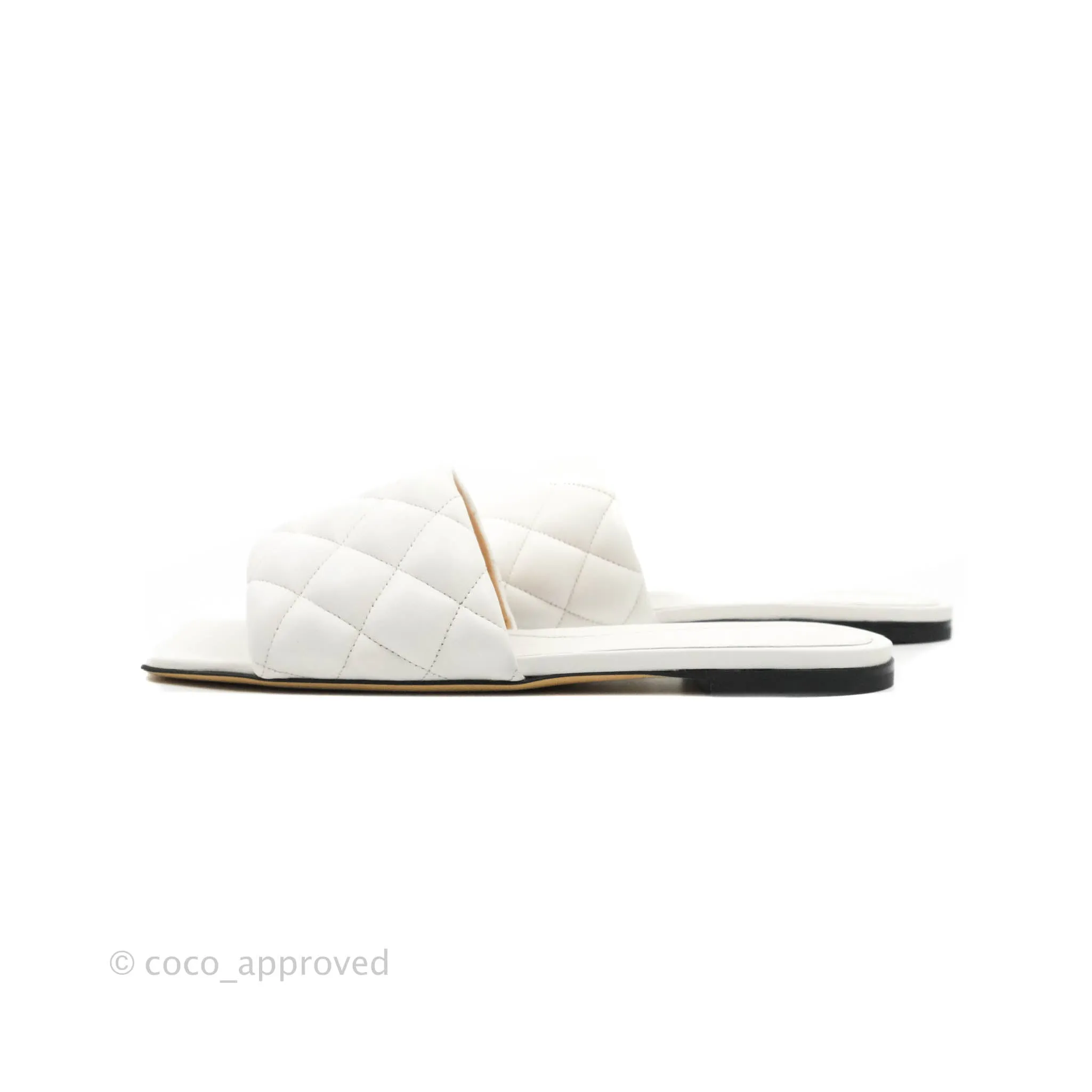 Bottega Veneta Padded Leather Flat Sandals Size 38