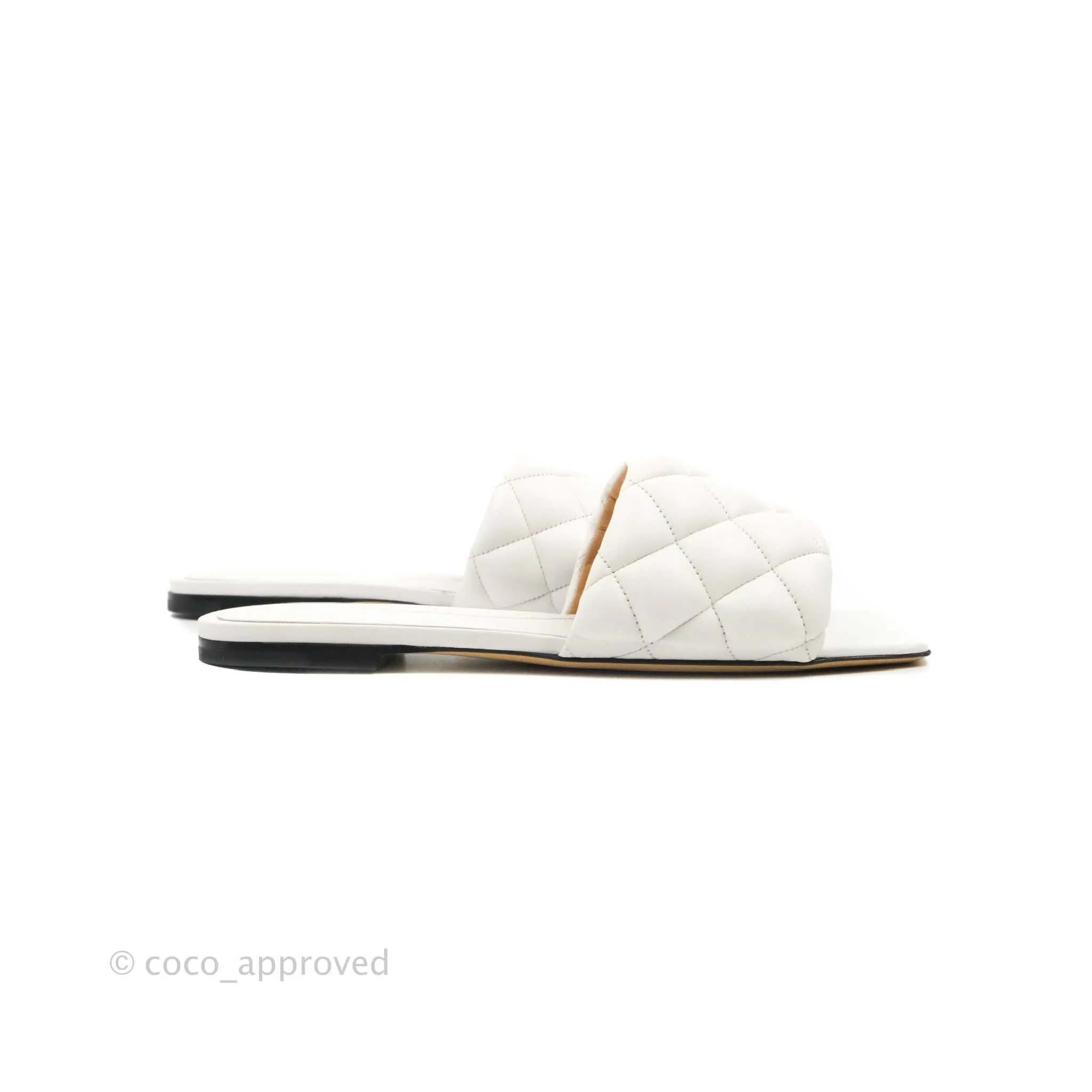 Bottega Veneta Padded Leather Flat Sandals Size 38