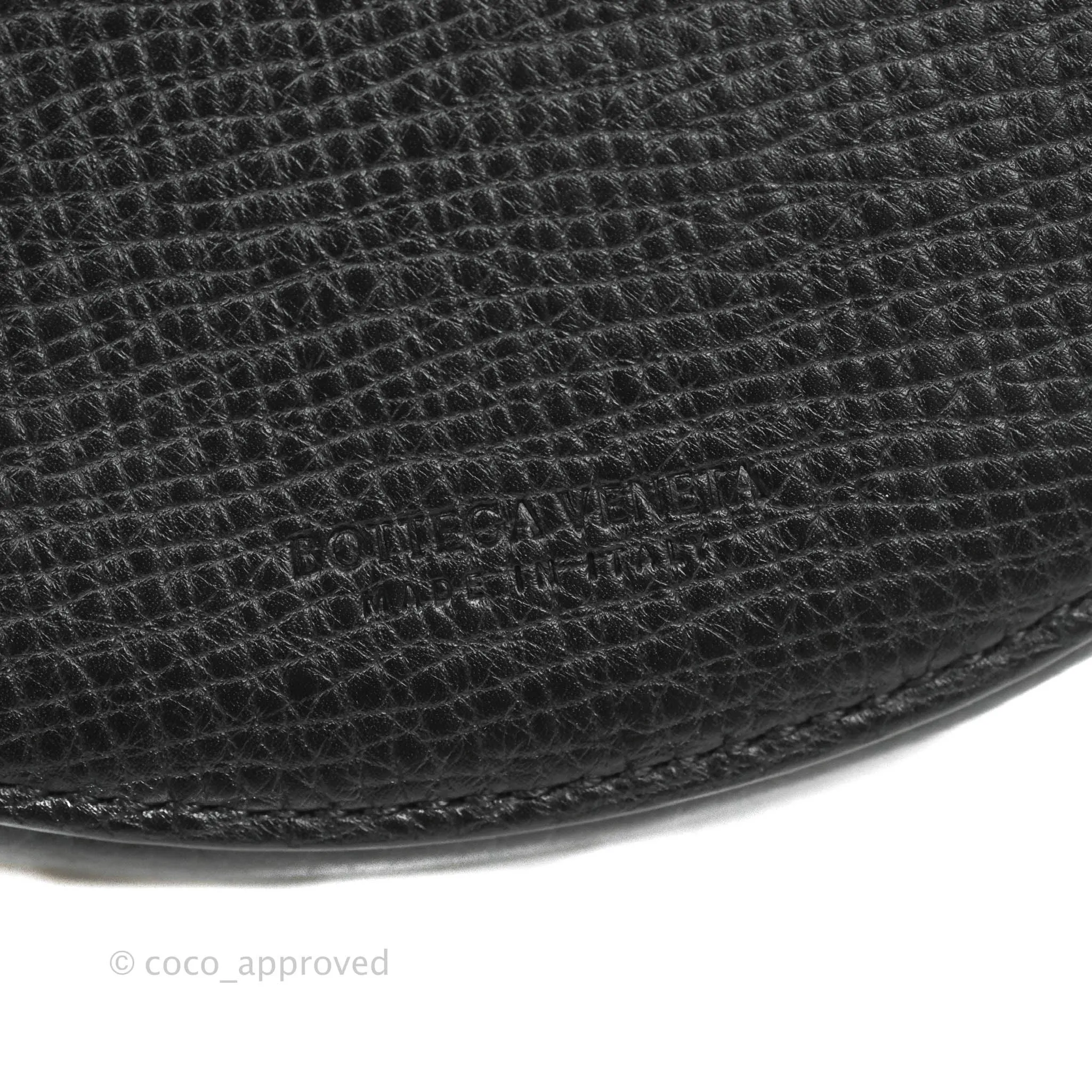 Bottega Veneta Palmellato Rounded Belt Bag Calfskin Black
