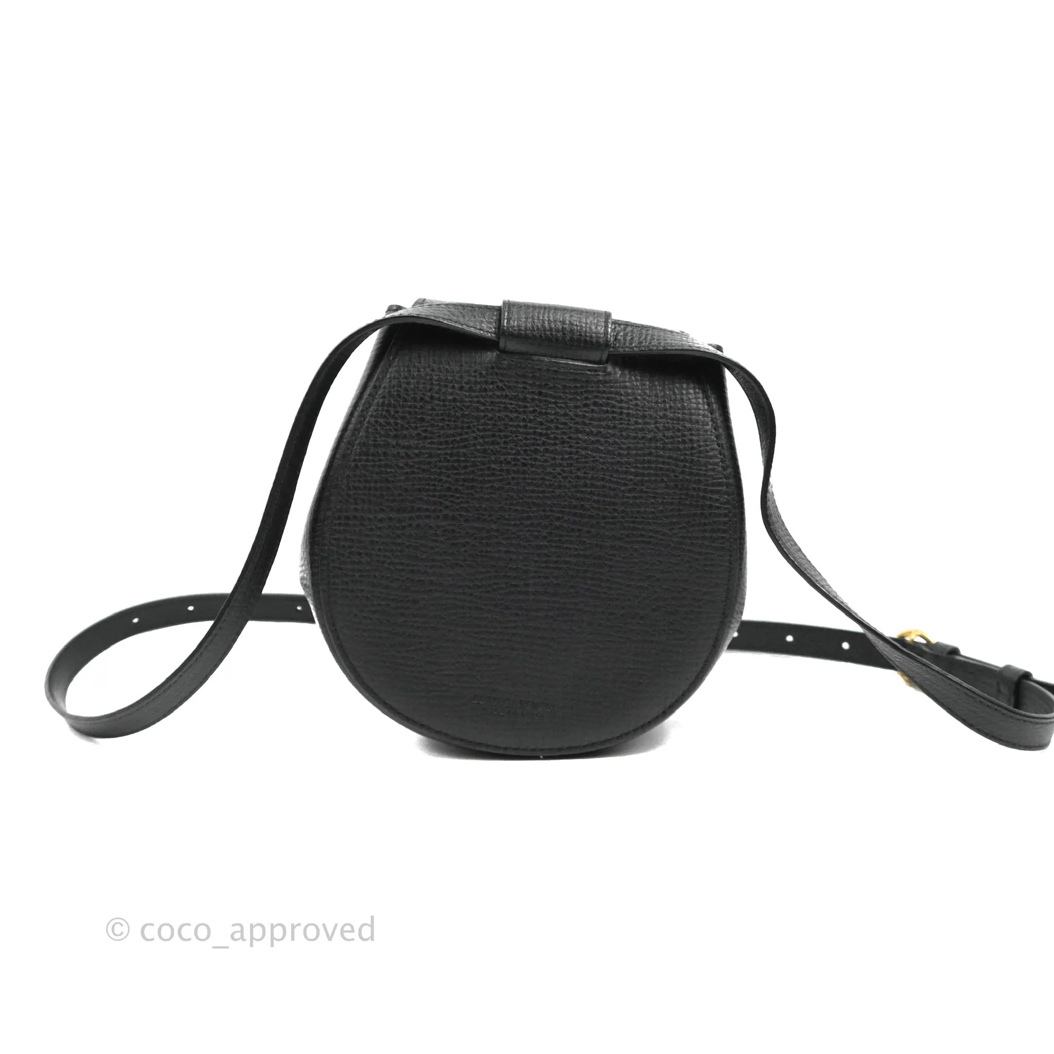 Bottega Veneta Palmellato Rounded Belt Bag Calfskin Black