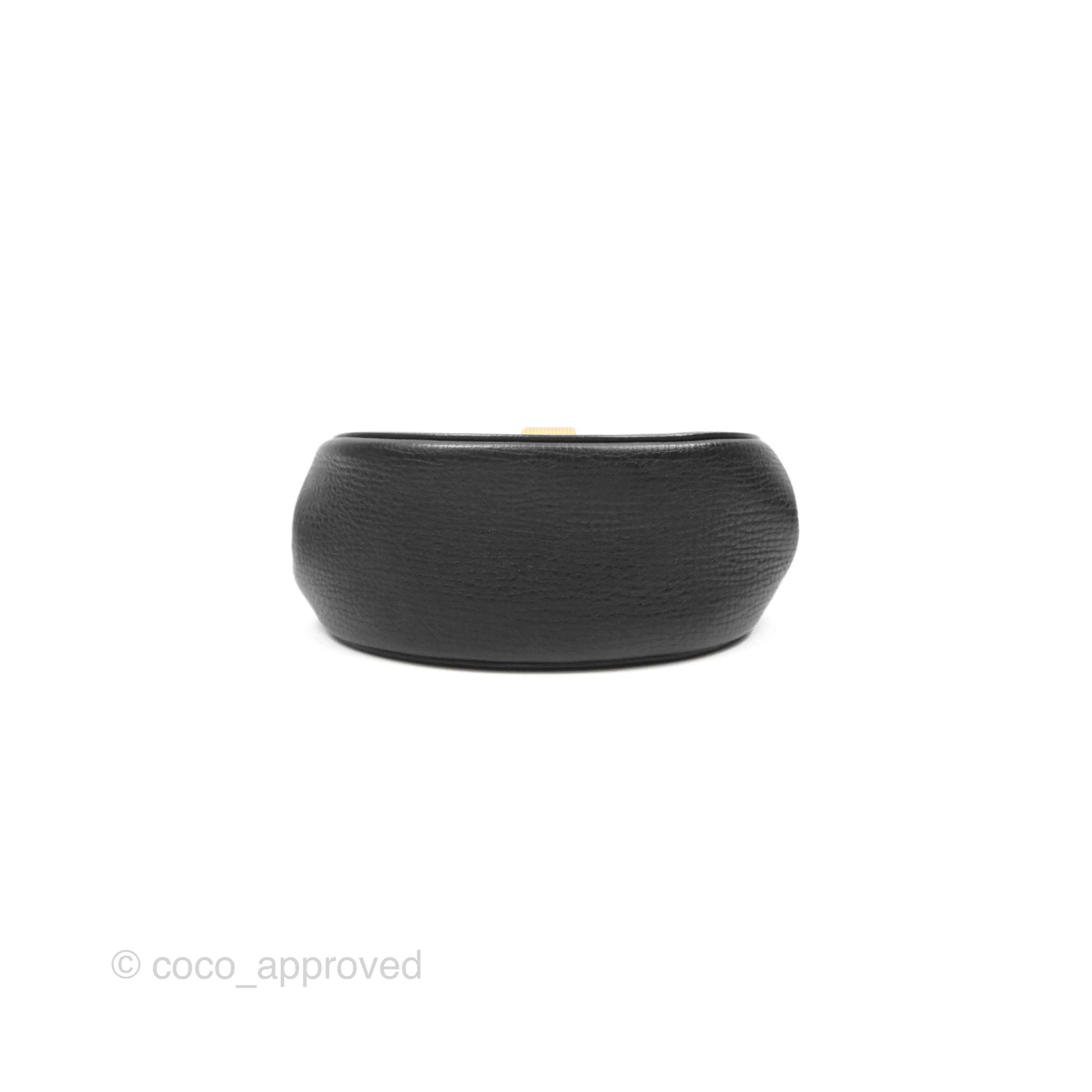 Bottega Veneta Palmellato Rounded Belt Bag Calfskin Black