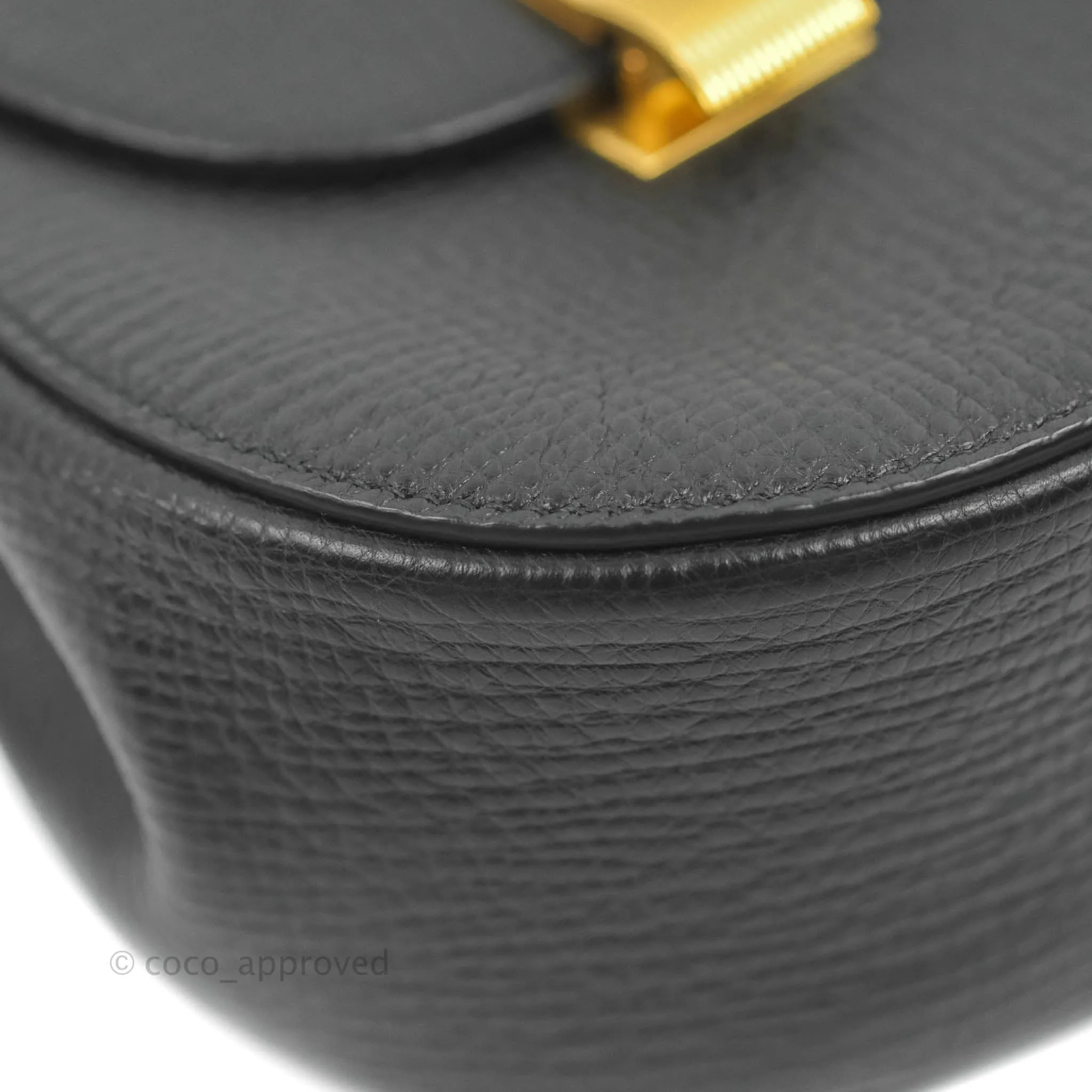 Bottega Veneta Palmellato Rounded Belt Bag Calfskin Black