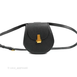Bottega Veneta Palmellato Rounded Belt Bag Calfskin Black
