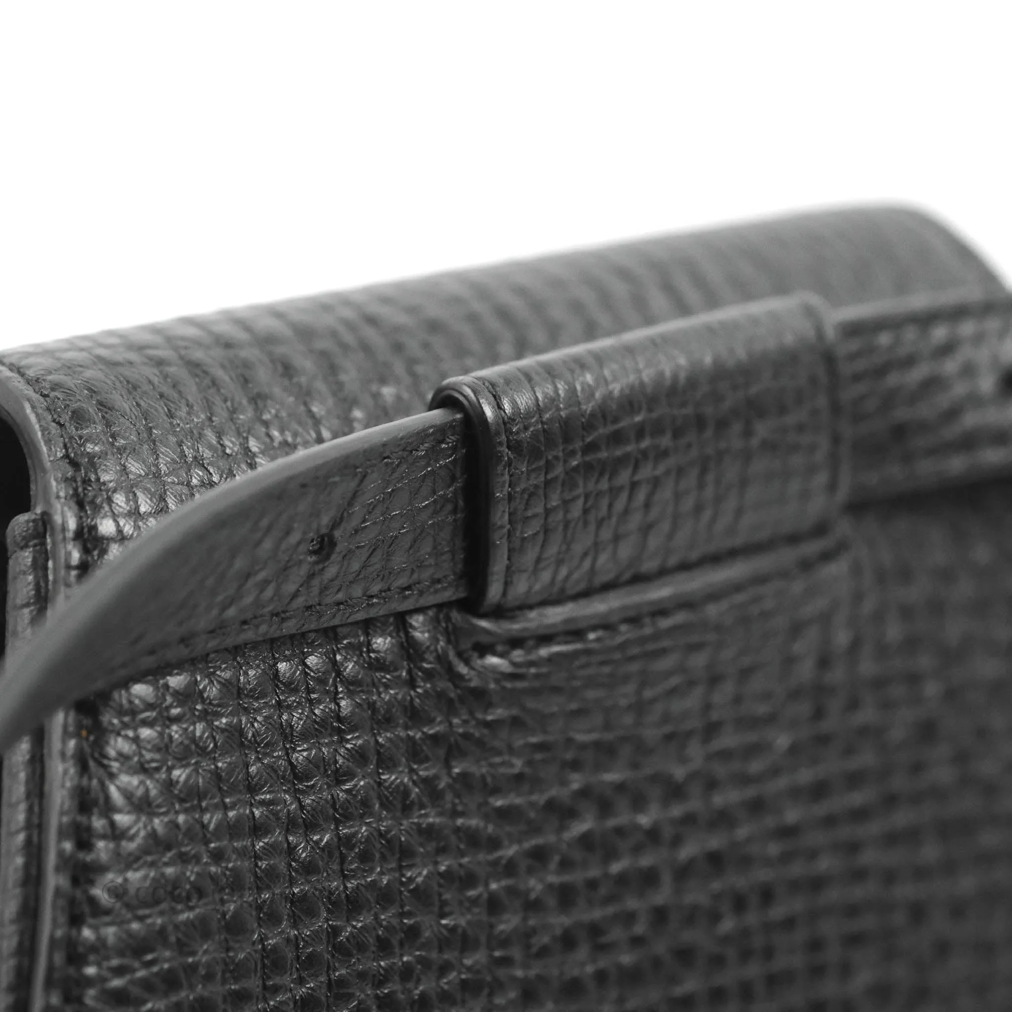 Bottega Veneta Palmellato Rounded Belt Bag Calfskin Black