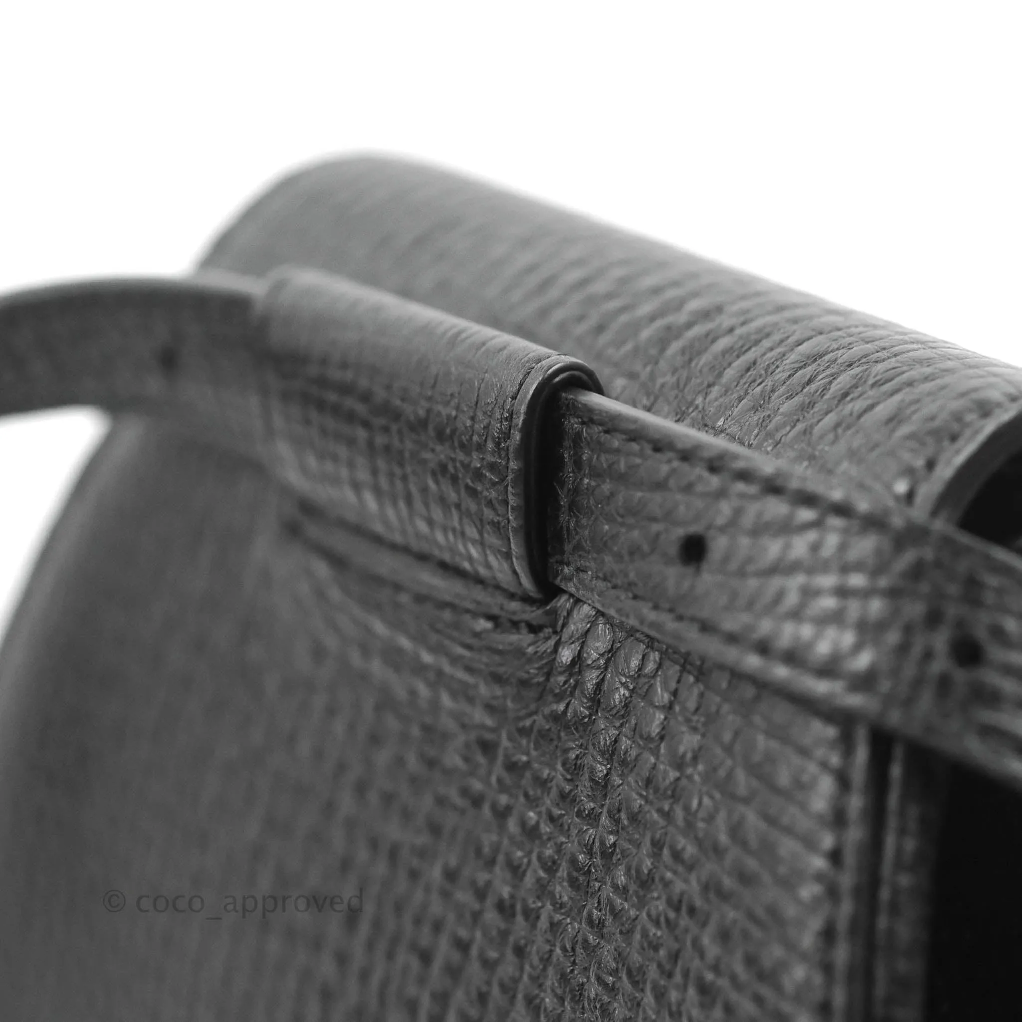 Bottega Veneta Palmellato Rounded Belt Bag Calfskin Black