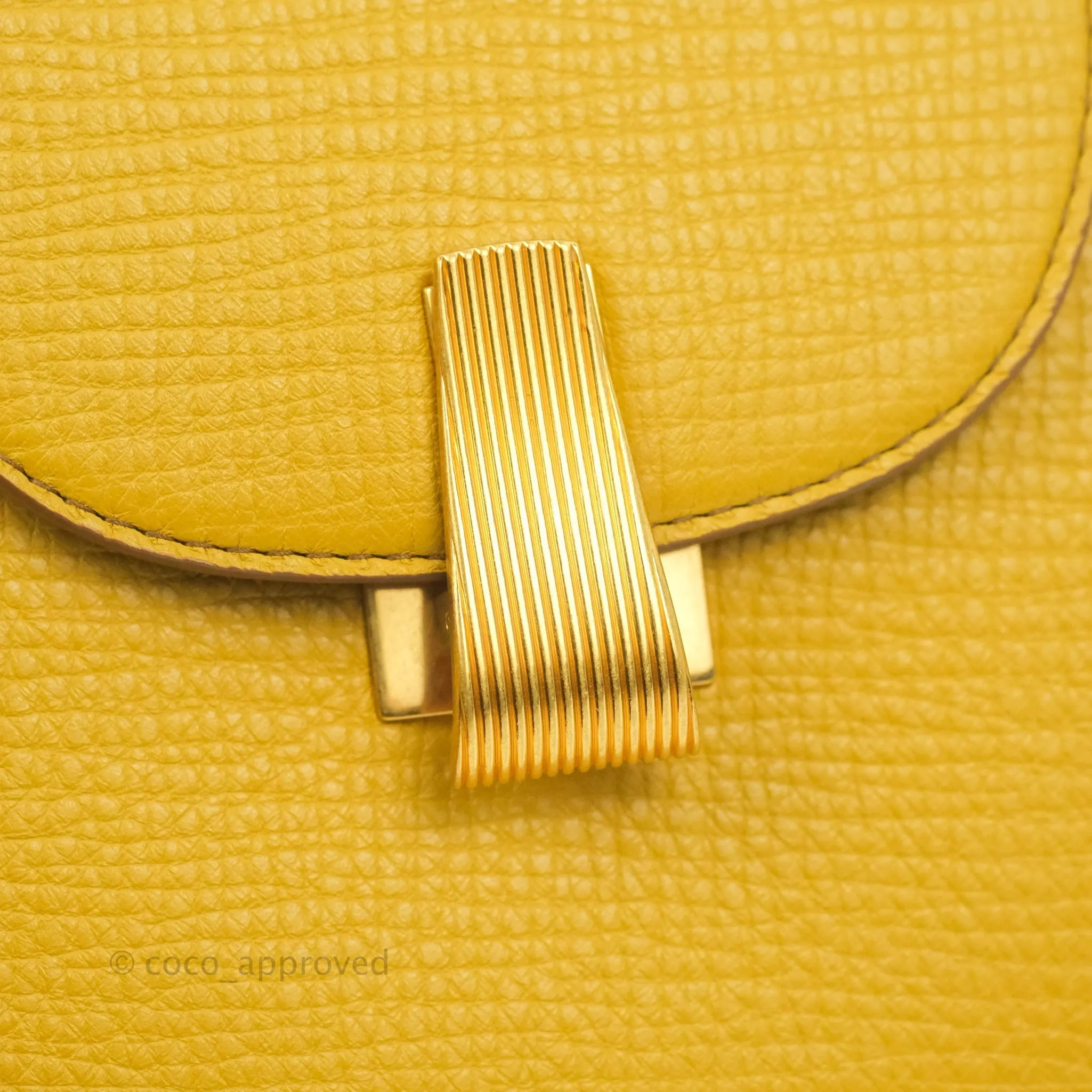 Bottega Veneta Palmellato Rounded Belt Bag Calfskin Yellow