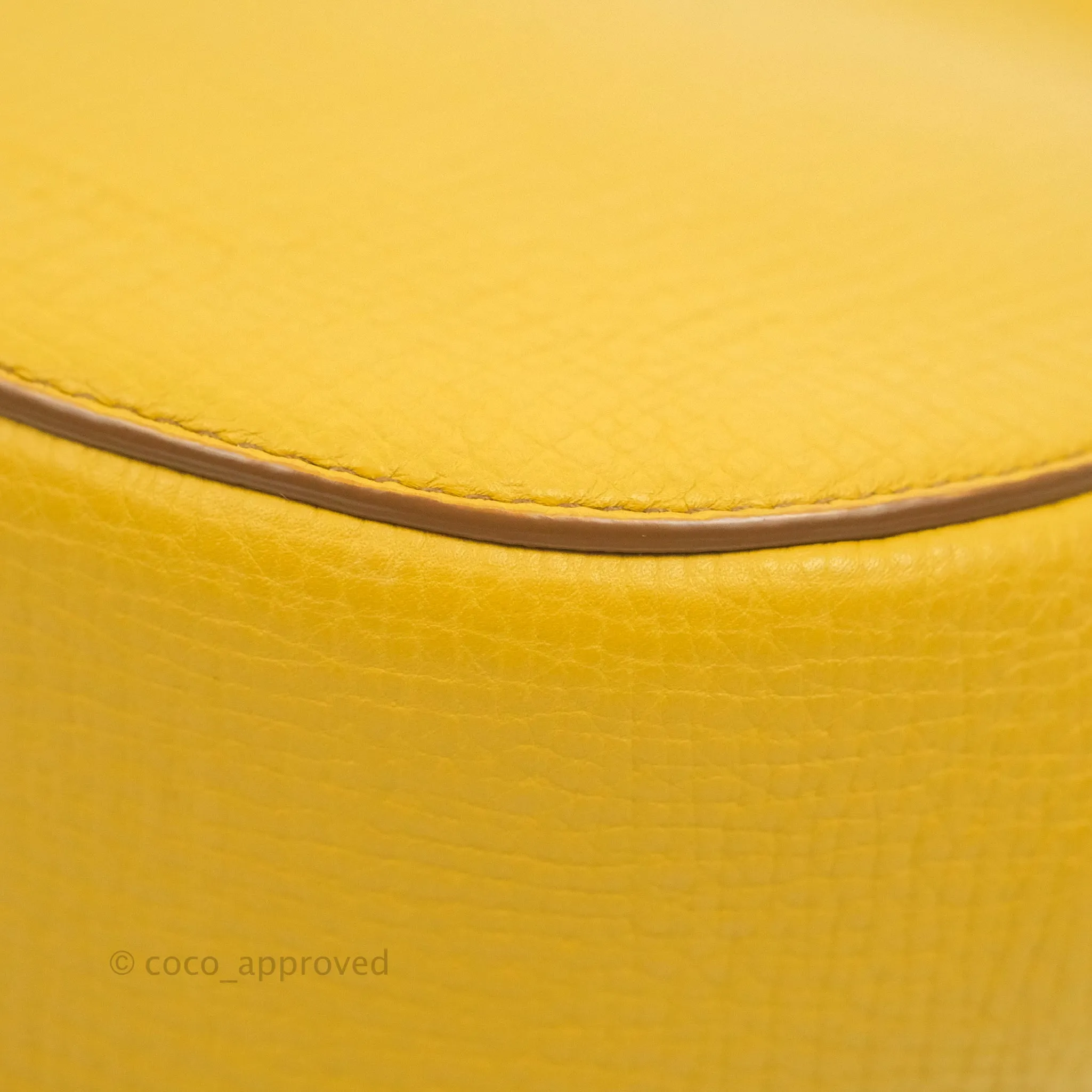 Bottega Veneta Palmellato Rounded Belt Bag Calfskin Yellow
