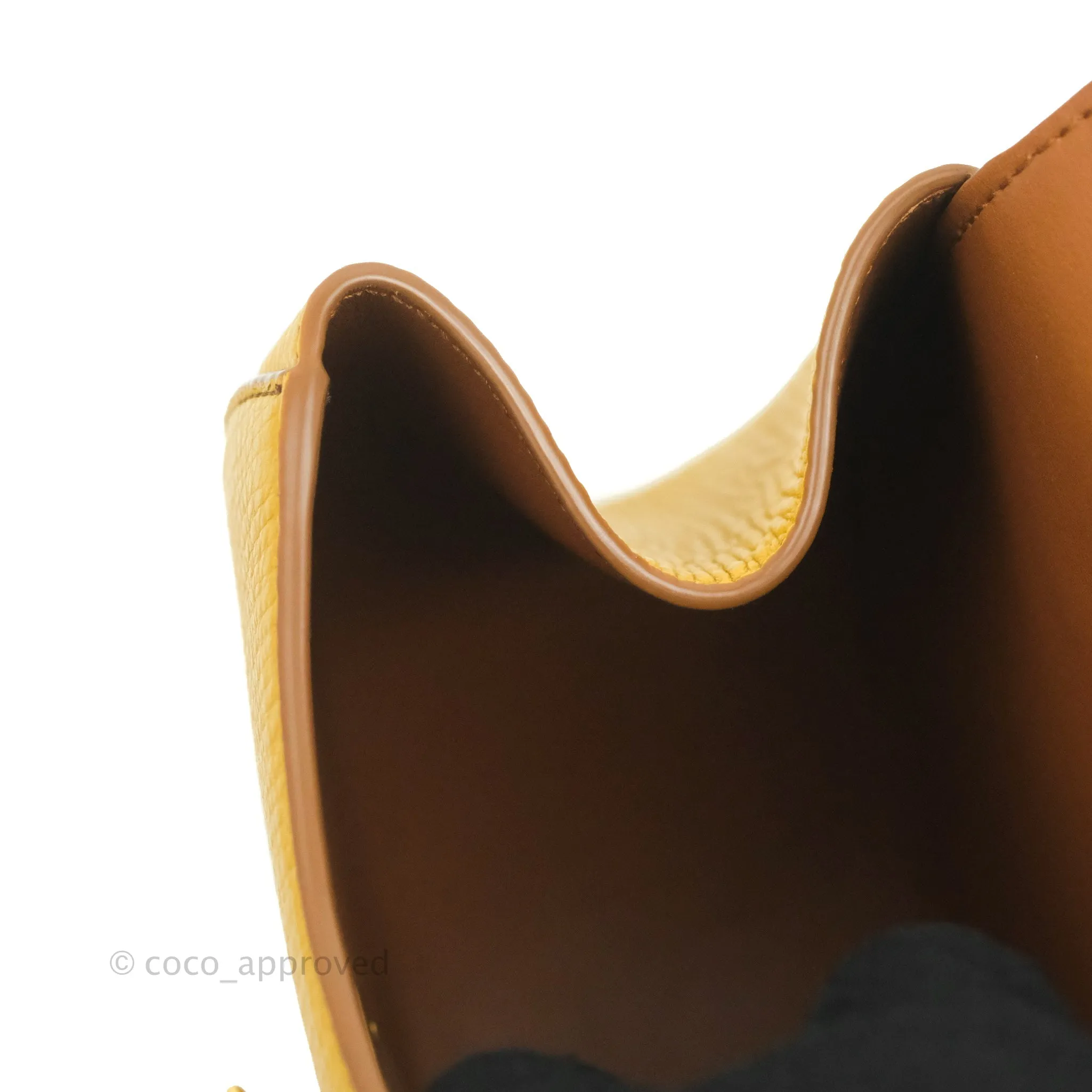 Bottega Veneta Palmellato Rounded Belt Bag Calfskin Yellow