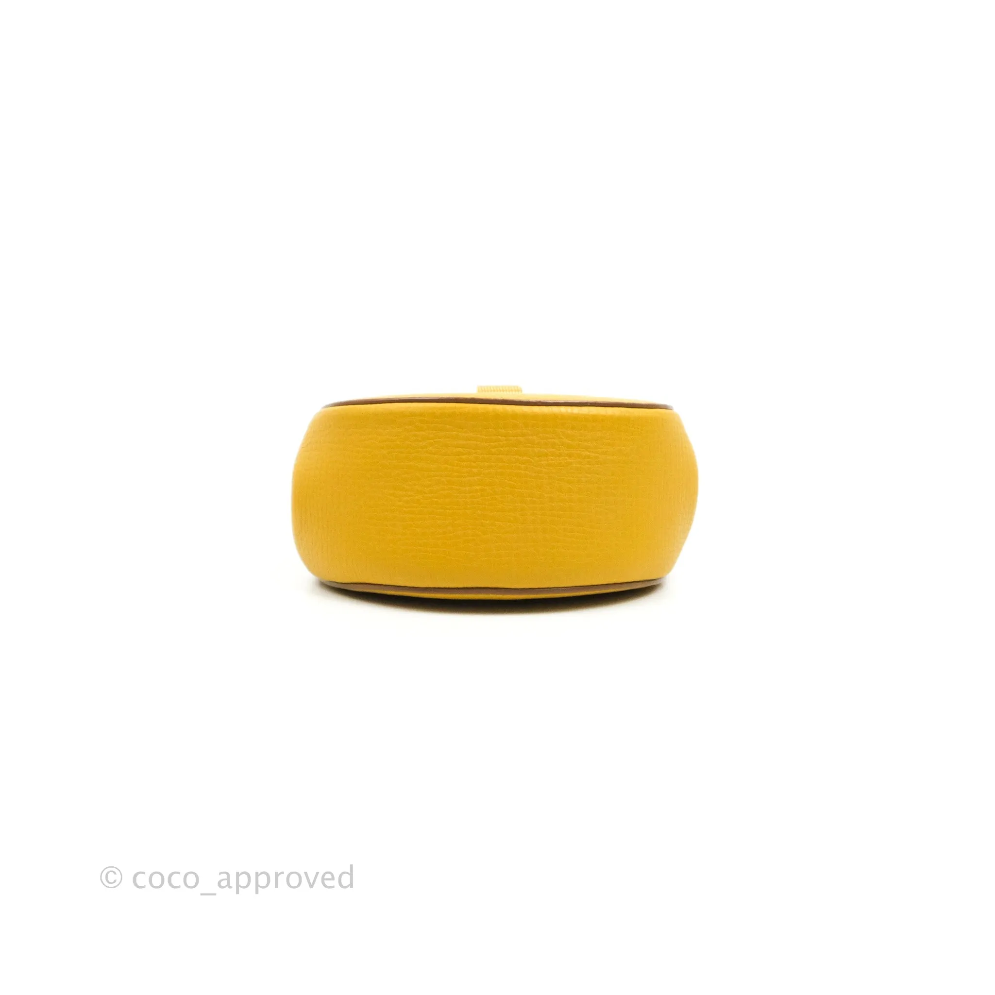 Bottega Veneta Palmellato Rounded Belt Bag Calfskin Yellow