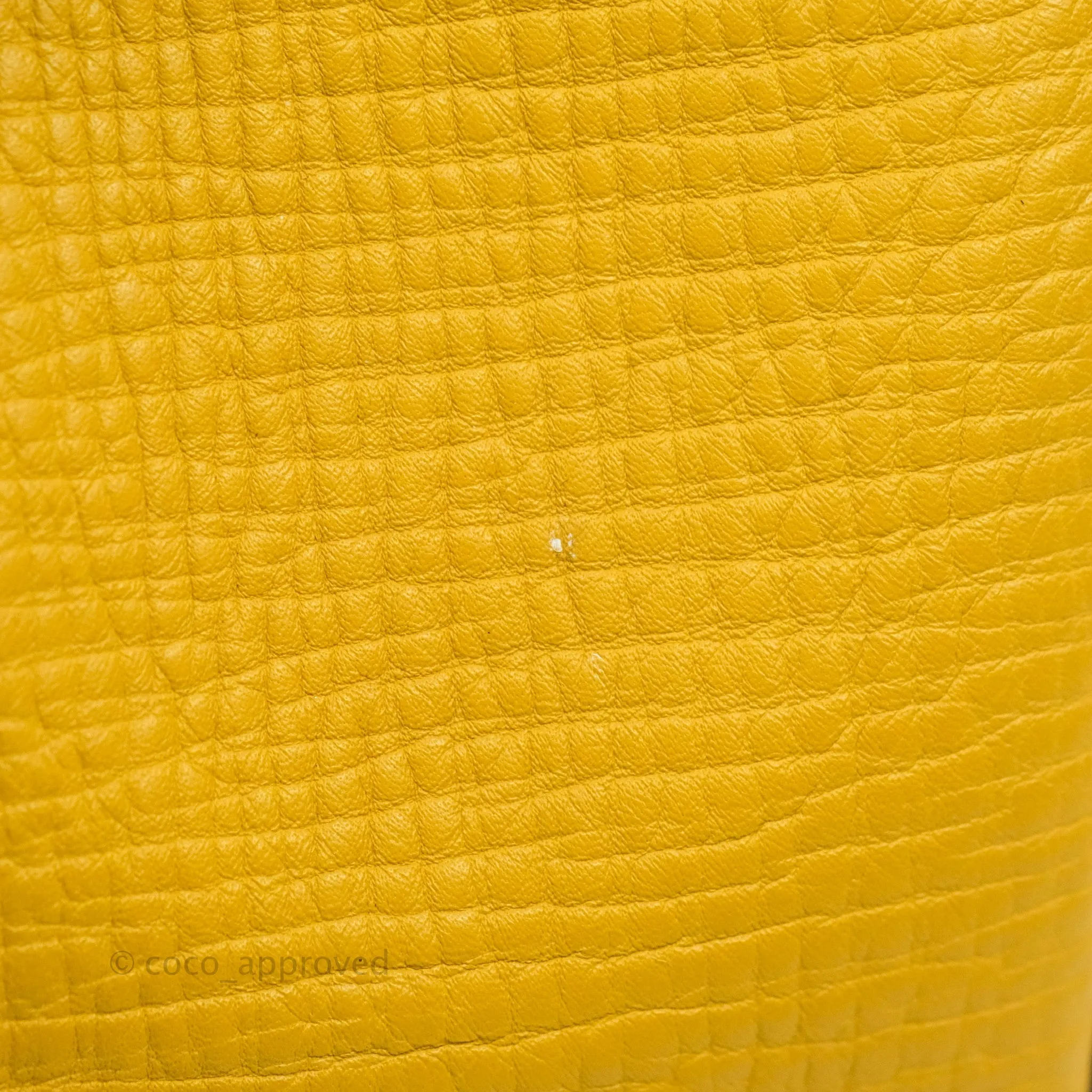 Bottega Veneta Palmellato Rounded Belt Bag Calfskin Yellow