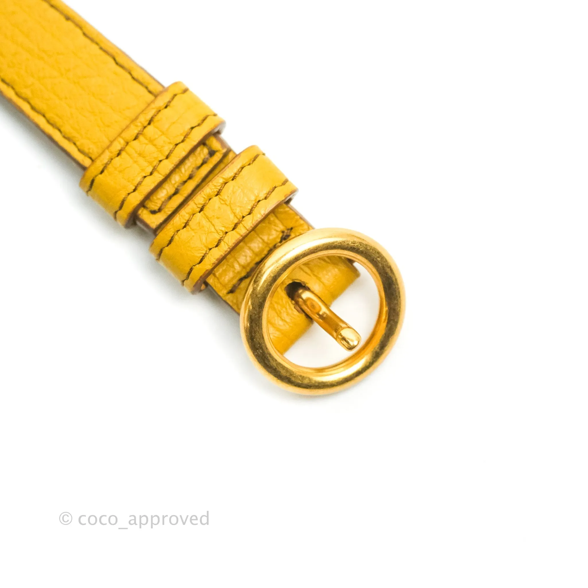 Bottega Veneta Palmellato Rounded Belt Bag Calfskin Yellow
