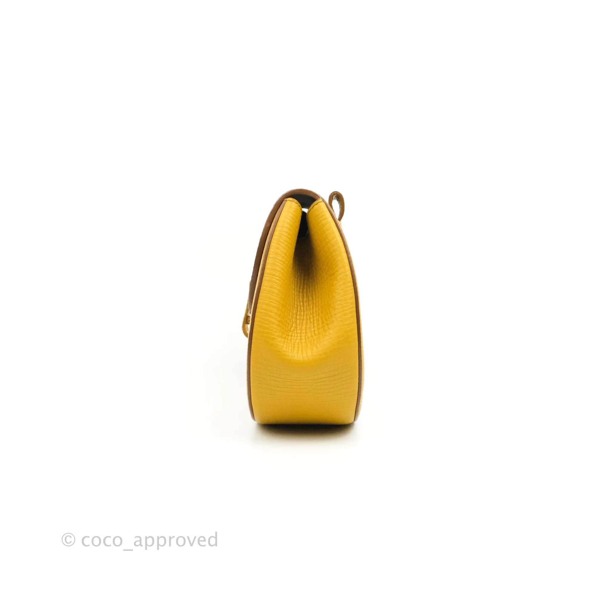 Bottega Veneta Palmellato Rounded Belt Bag Calfskin Yellow