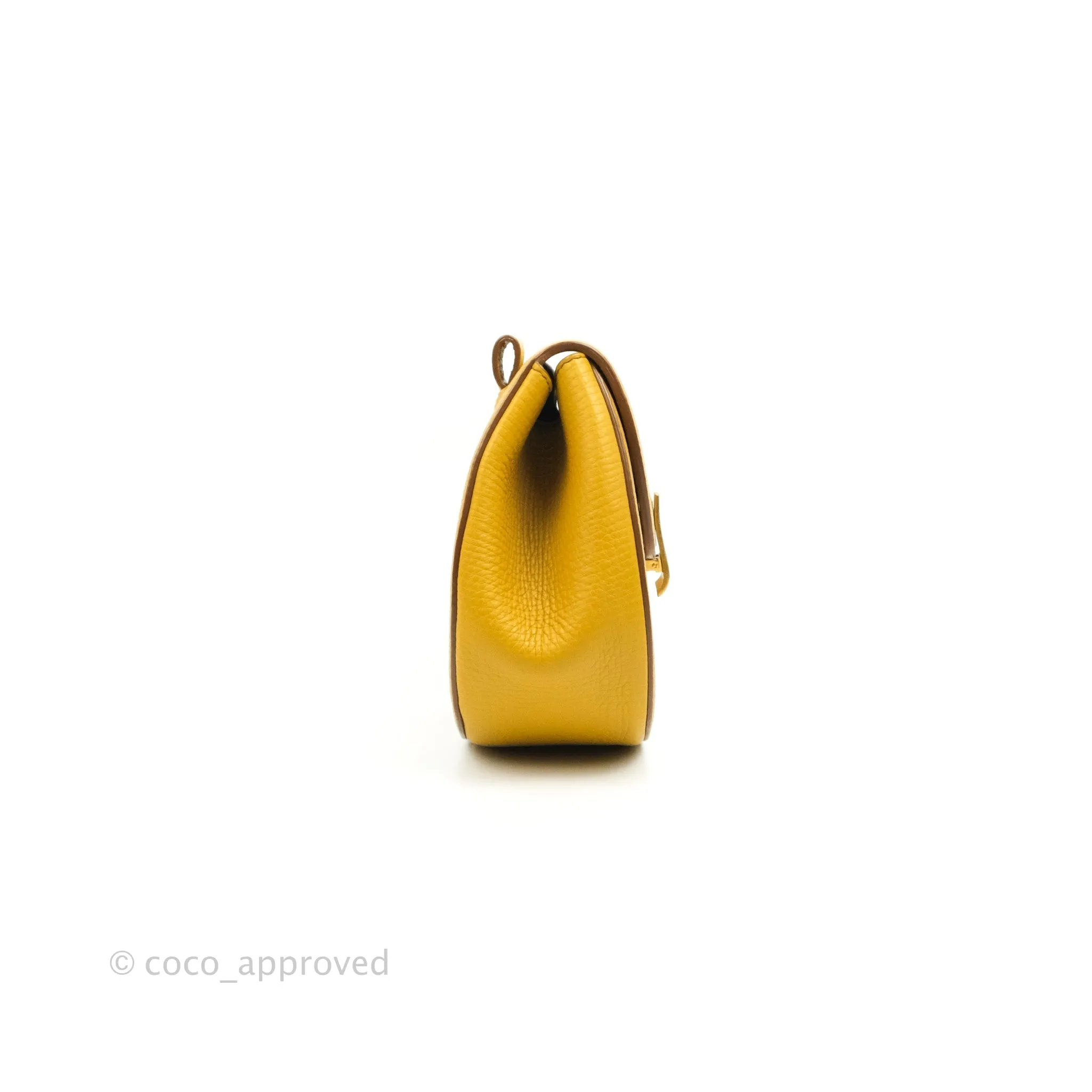 Bottega Veneta Palmellato Rounded Belt Bag Calfskin Yellow