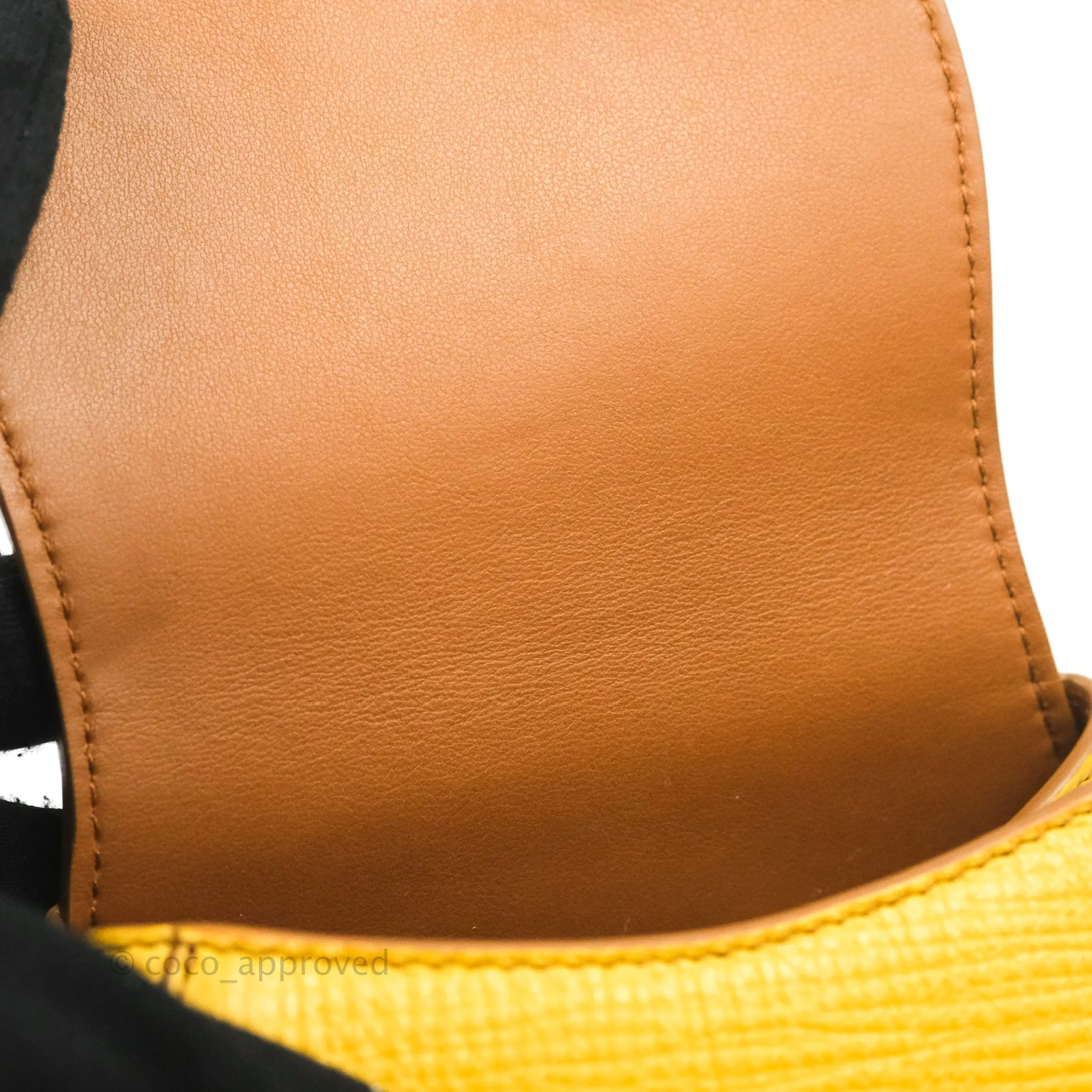 Bottega Veneta Palmellato Rounded Belt Bag Calfskin Yellow