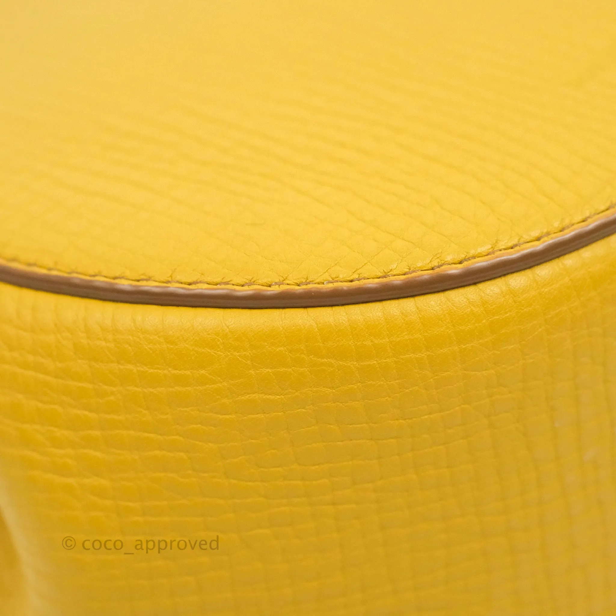 Bottega Veneta Palmellato Rounded Belt Bag Calfskin Yellow