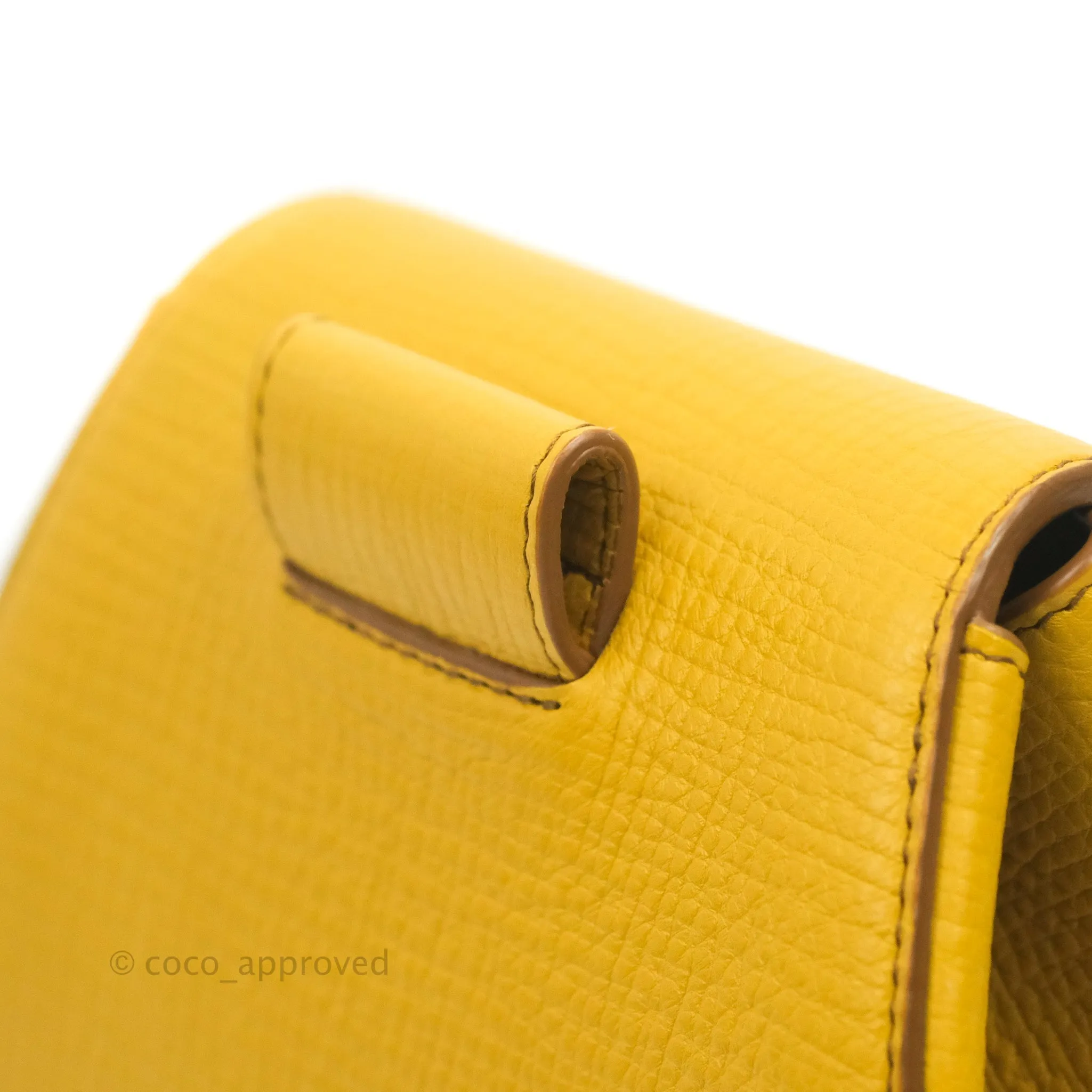 Bottega Veneta Palmellato Rounded Belt Bag Calfskin Yellow