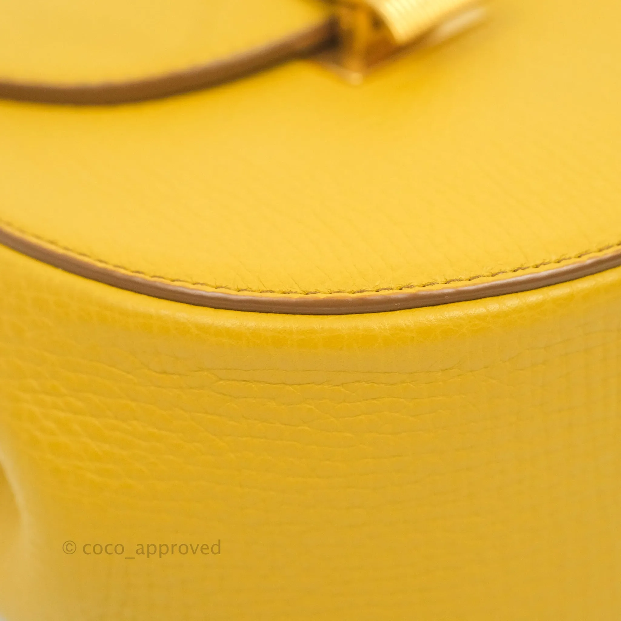 Bottega Veneta Palmellato Rounded Belt Bag Calfskin Yellow
