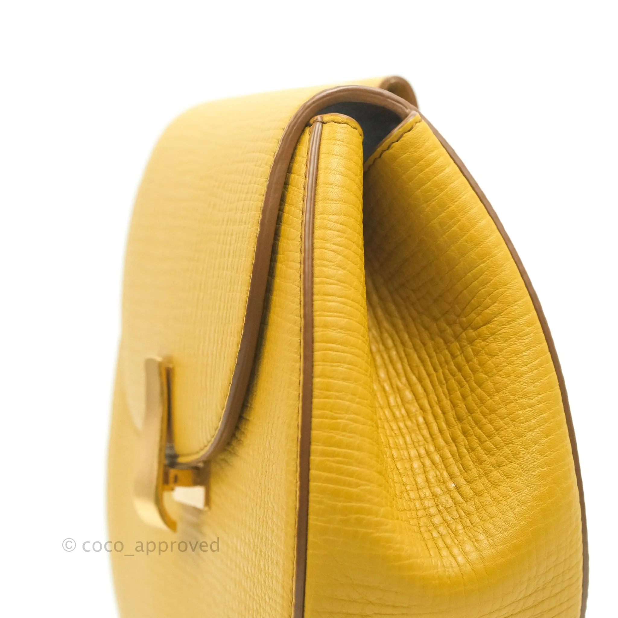Bottega Veneta Palmellato Rounded Belt Bag Calfskin Yellow