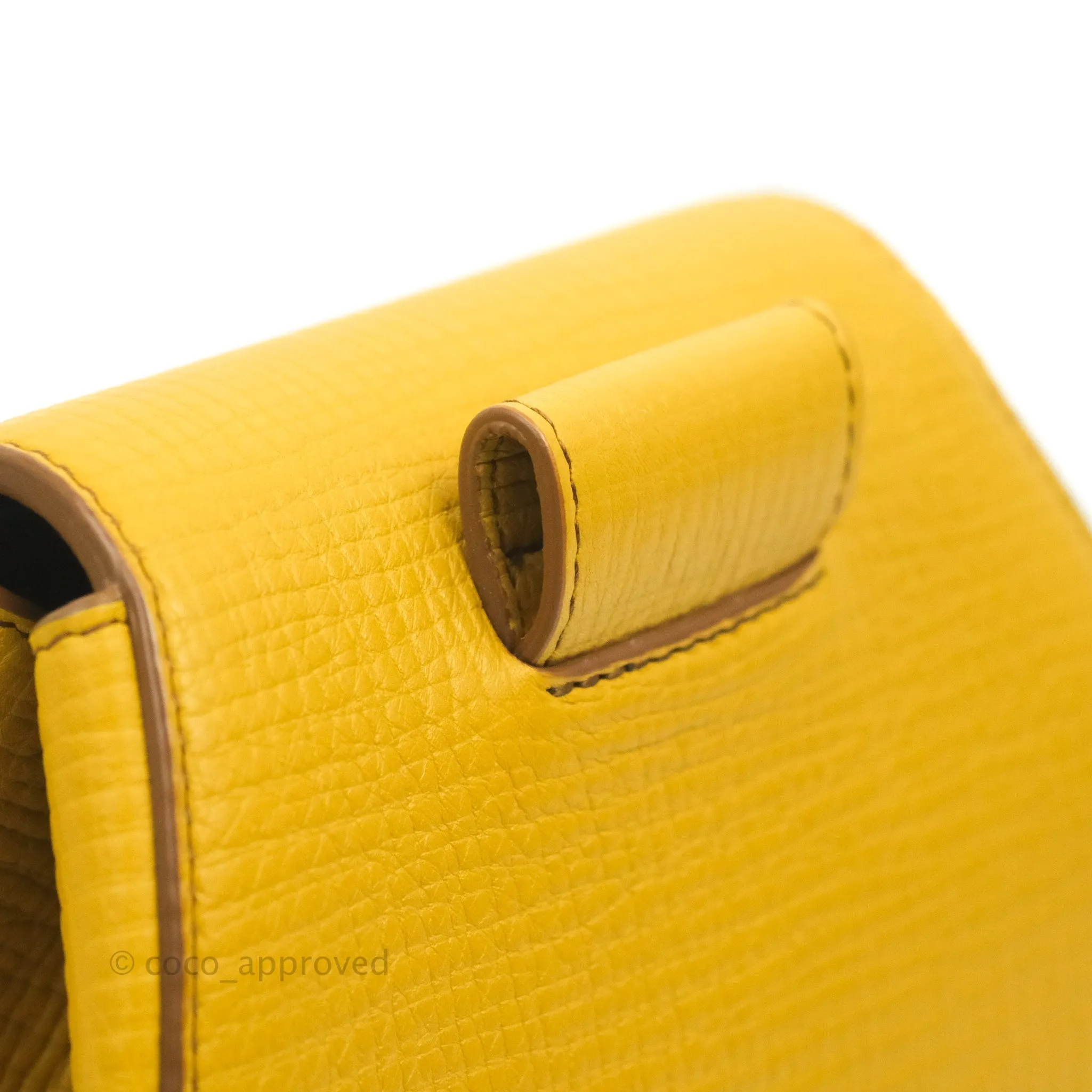 Bottega Veneta Palmellato Rounded Belt Bag Calfskin Yellow