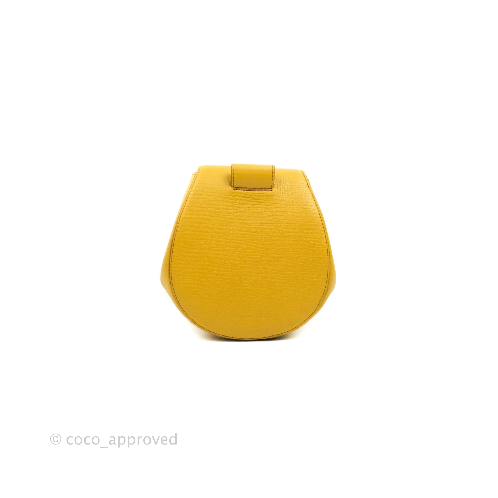 Bottega Veneta Palmellato Rounded Belt Bag Calfskin Yellow