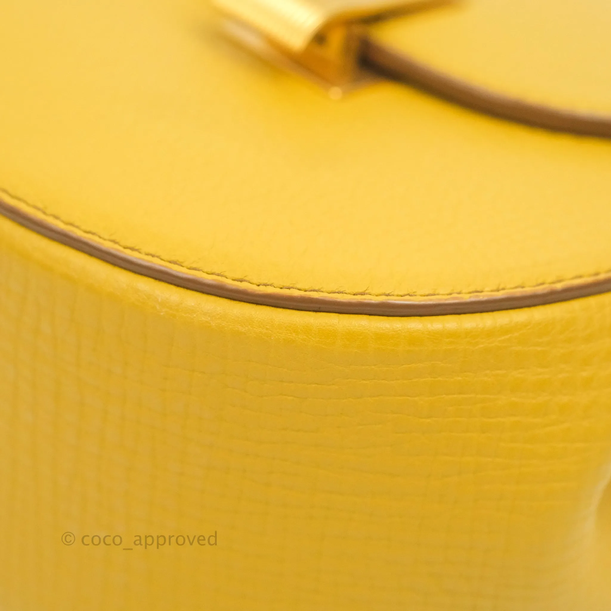Bottega Veneta Palmellato Rounded Belt Bag Calfskin Yellow