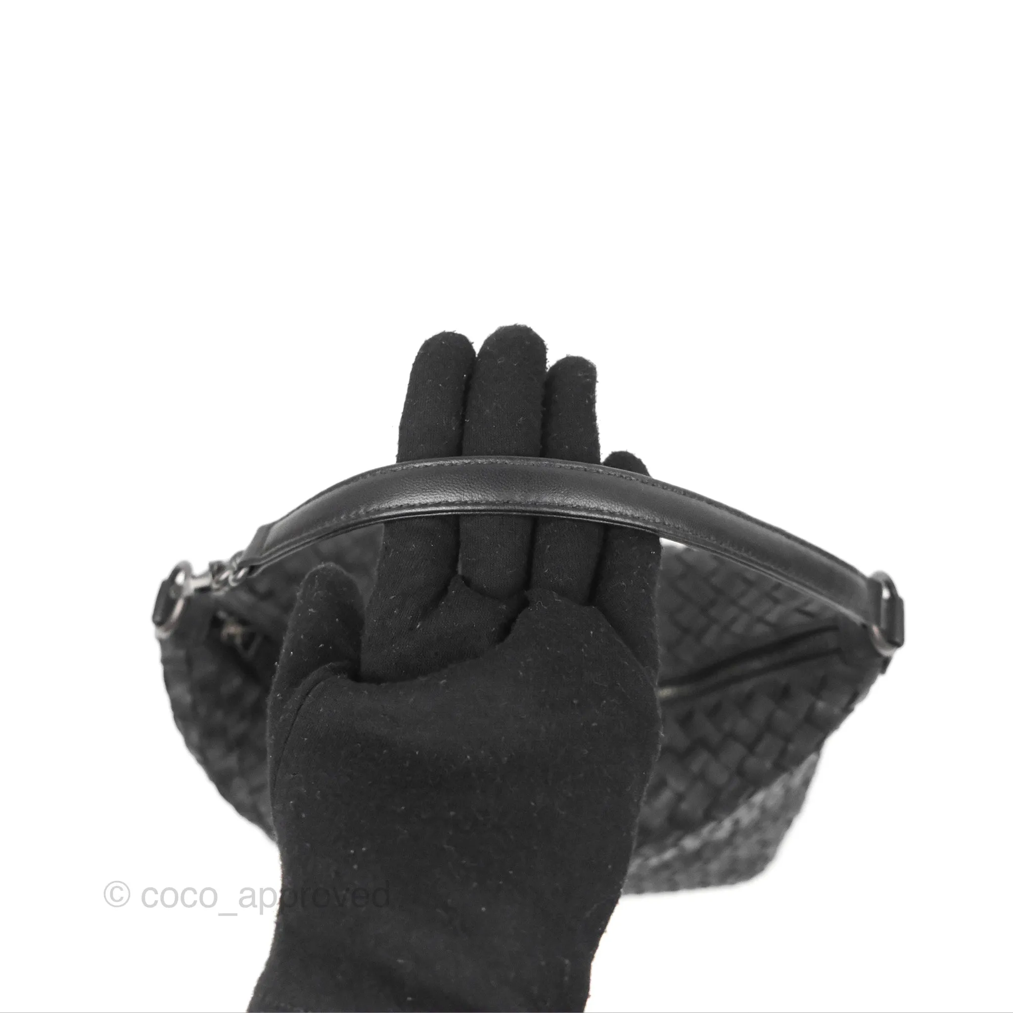 Bottega Veneta Shoulder Bag Black Nappa Intrecciato