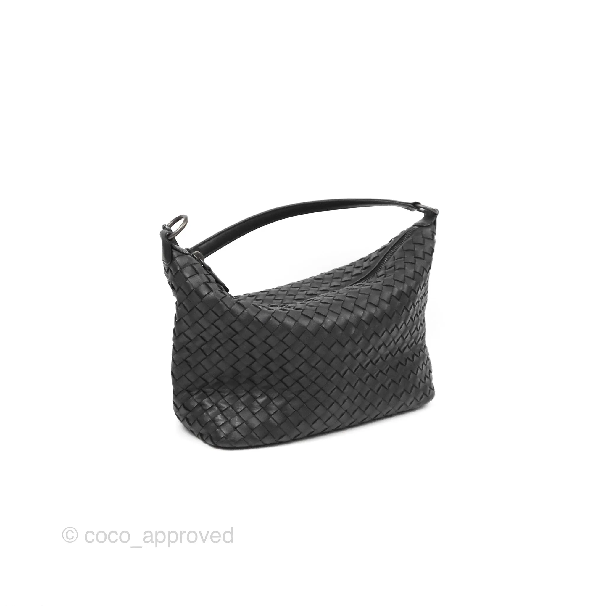 Bottega Veneta Shoulder Bag Black Nappa Intrecciato