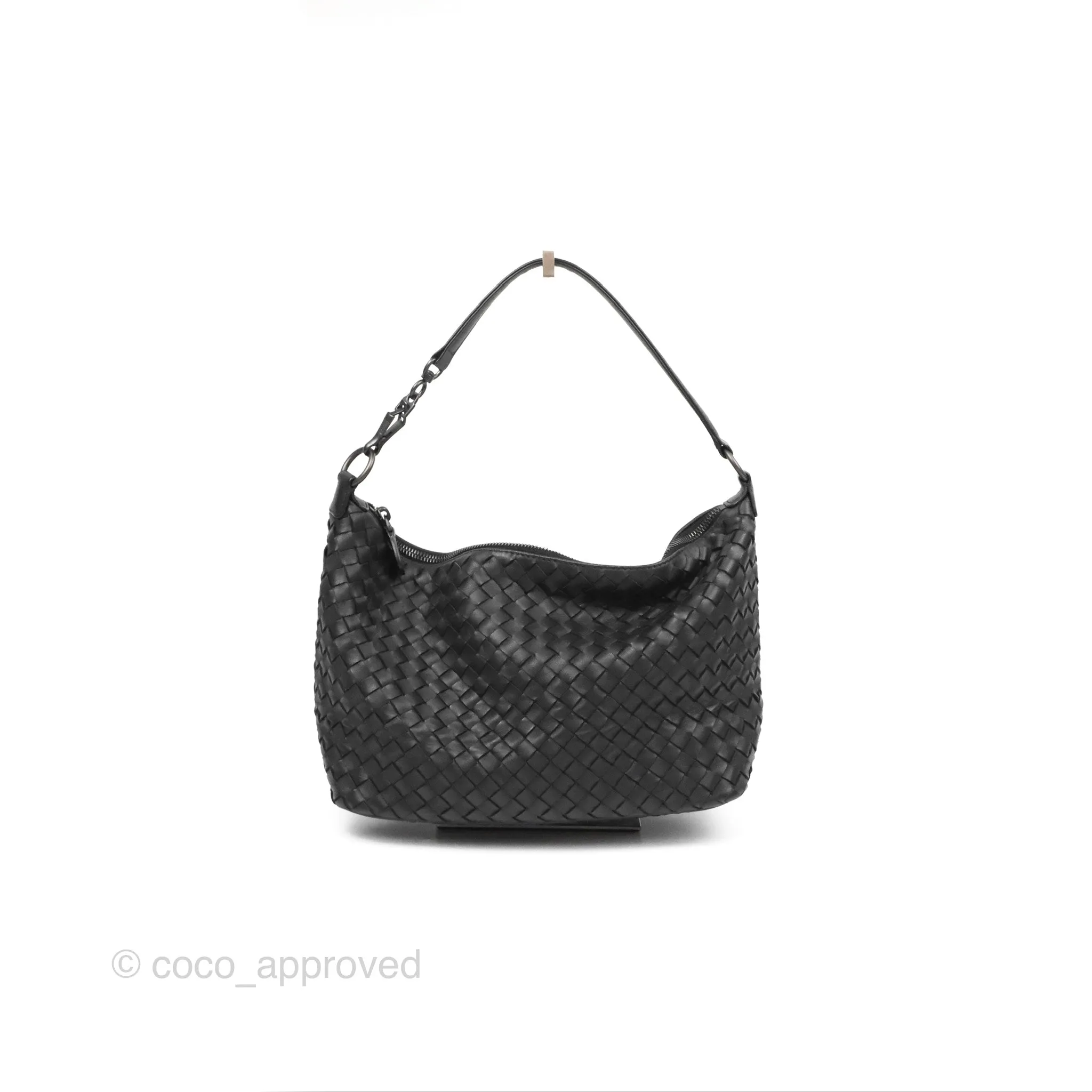 Bottega Veneta Shoulder Bag Black Nappa Intrecciato