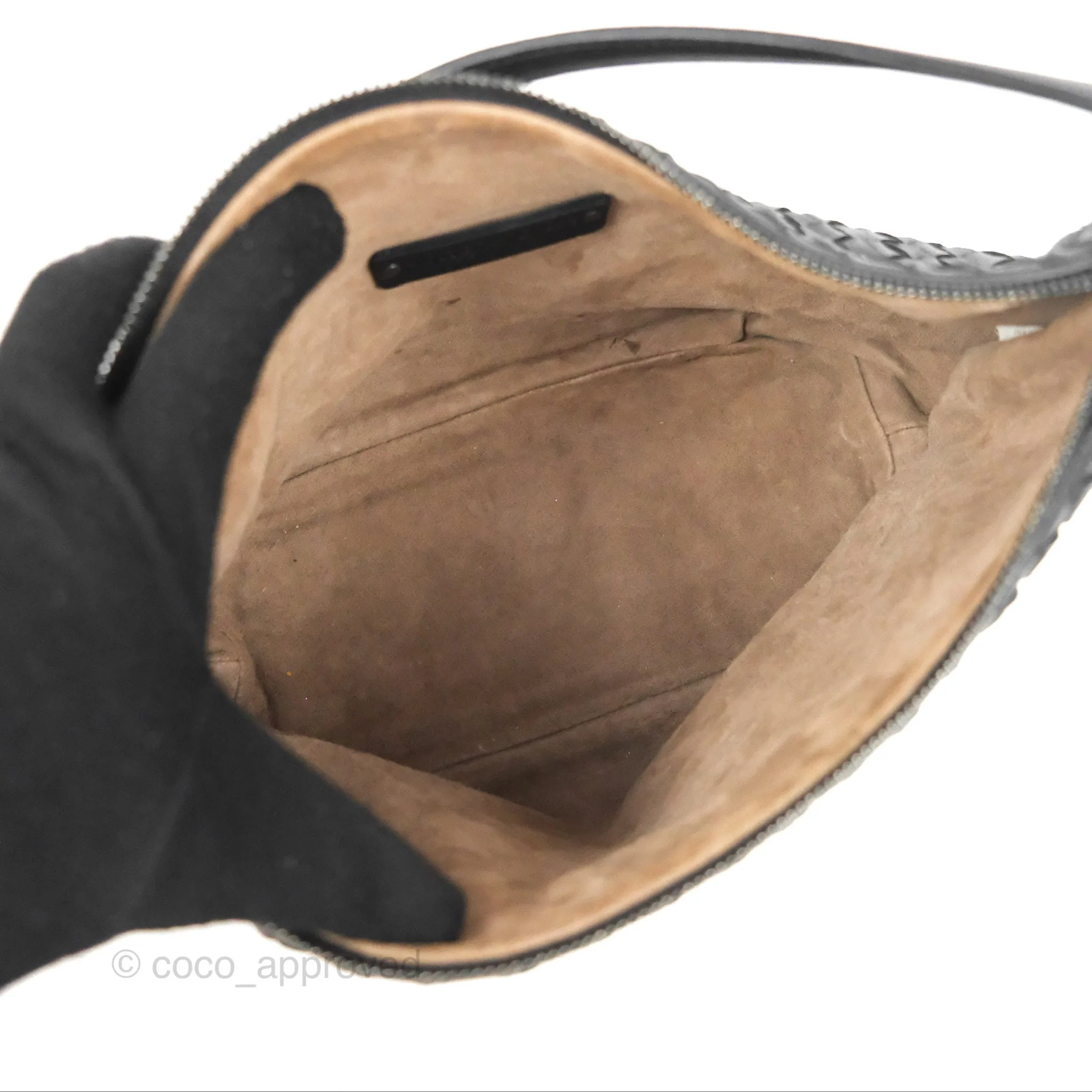 Bottega Veneta Shoulder Bag Black Nappa Intrecciato