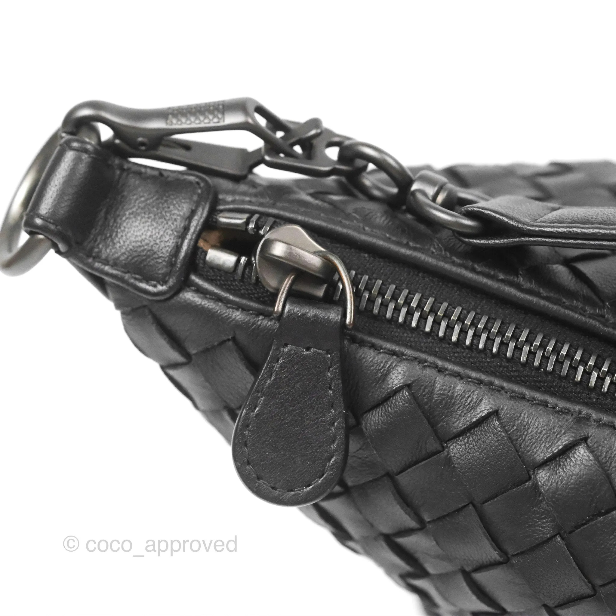 Bottega Veneta Shoulder Bag Black Nappa Intrecciato