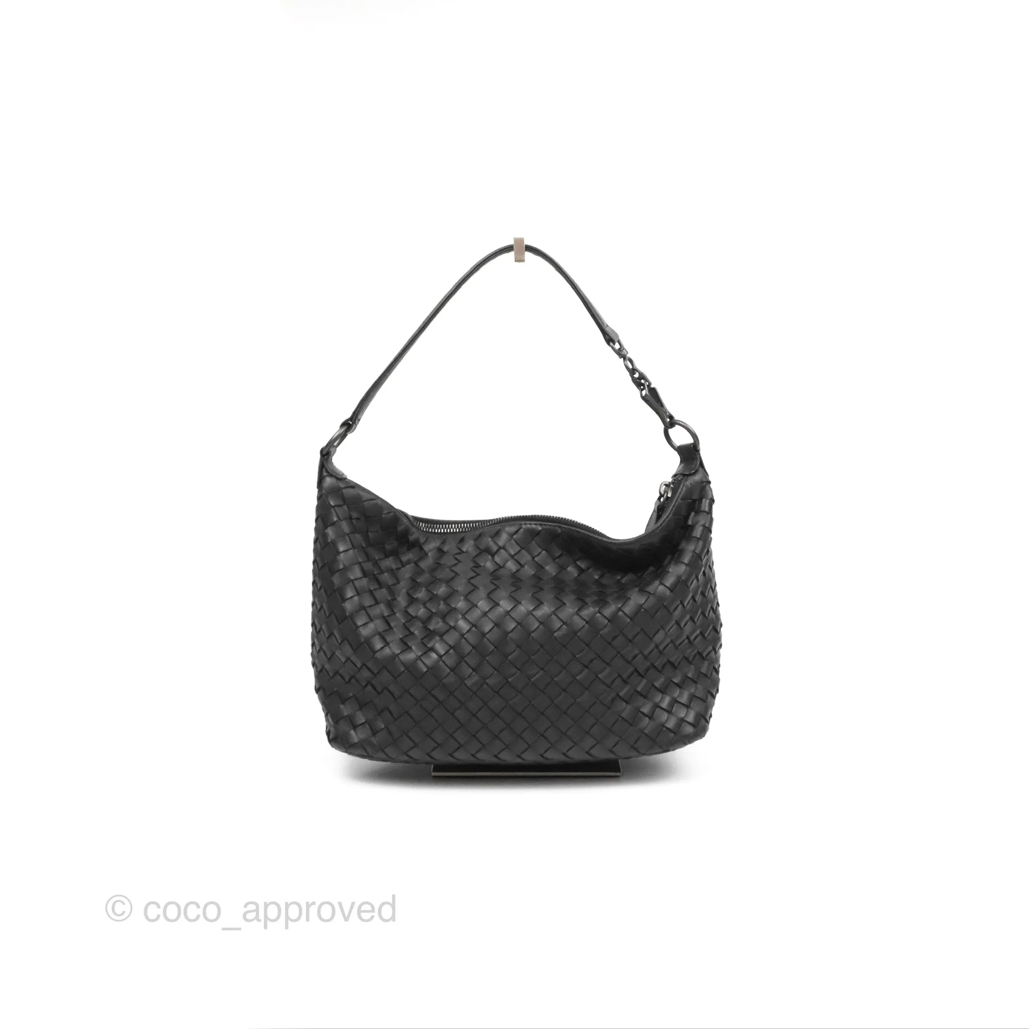 Bottega Veneta Shoulder Bag Black Nappa Intrecciato