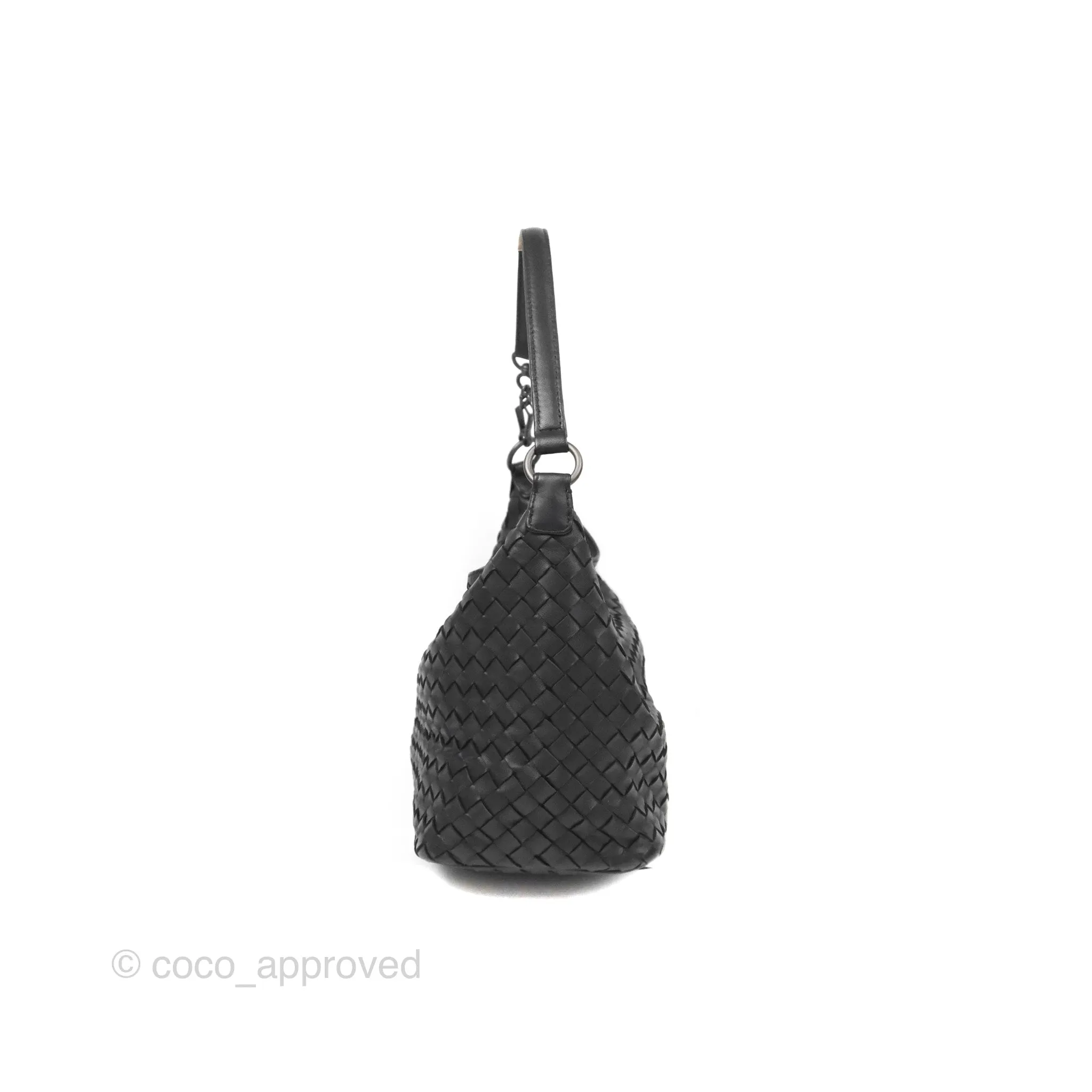 Bottega Veneta Shoulder Bag Black Nappa Intrecciato